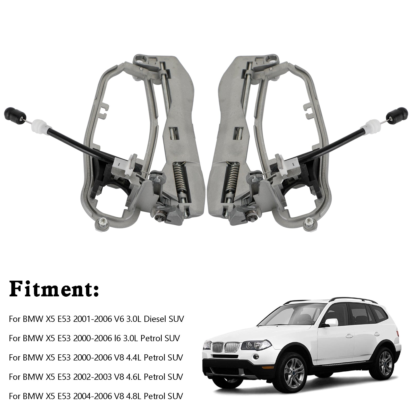 Frontal Gauche Rroite Portes Poignée Transporteur Pour BMW X5 E53 00-06
