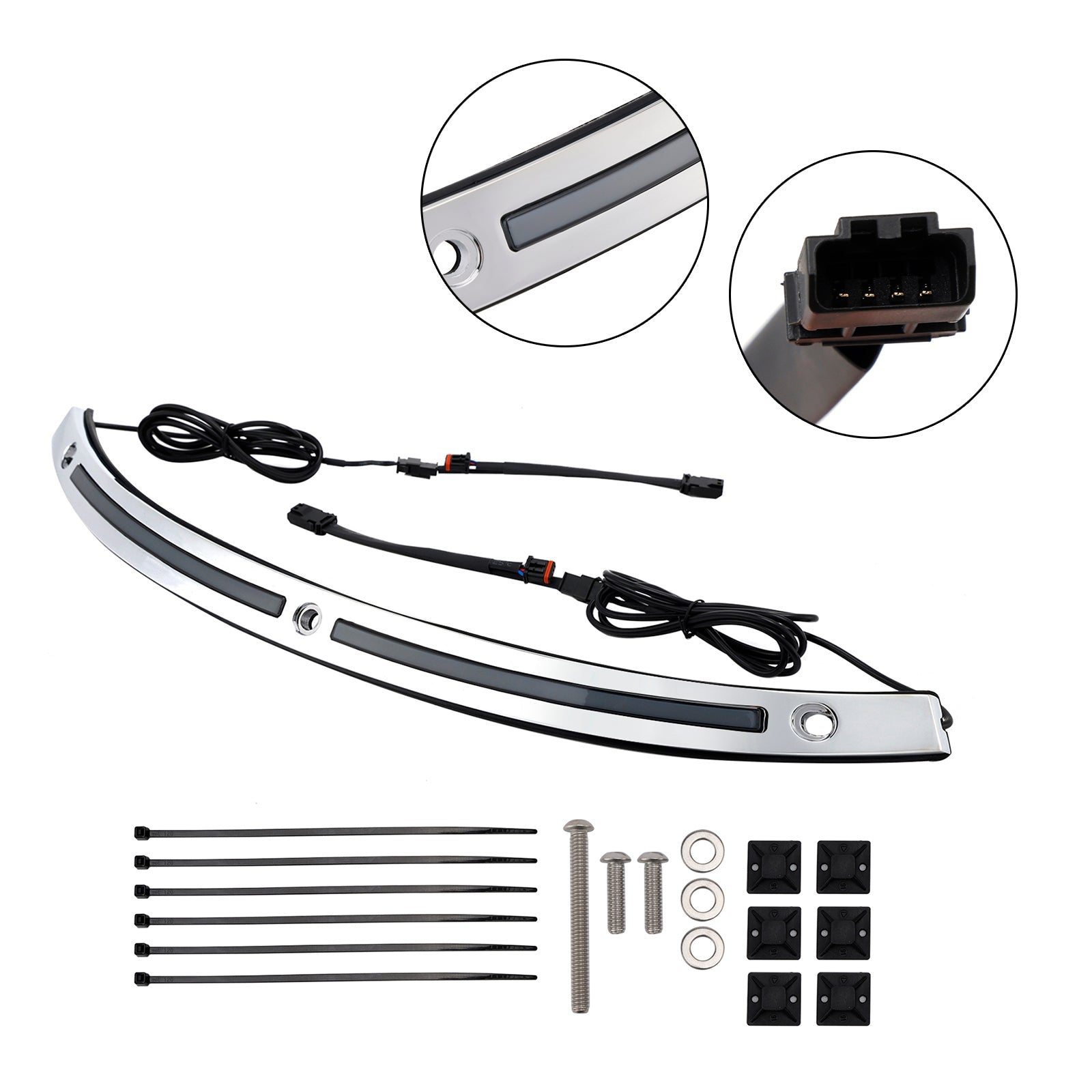 Garniture de pare-brise avec clignotants à LED pour Touring Electra Glide Street Glide Ultra Limited 2014+