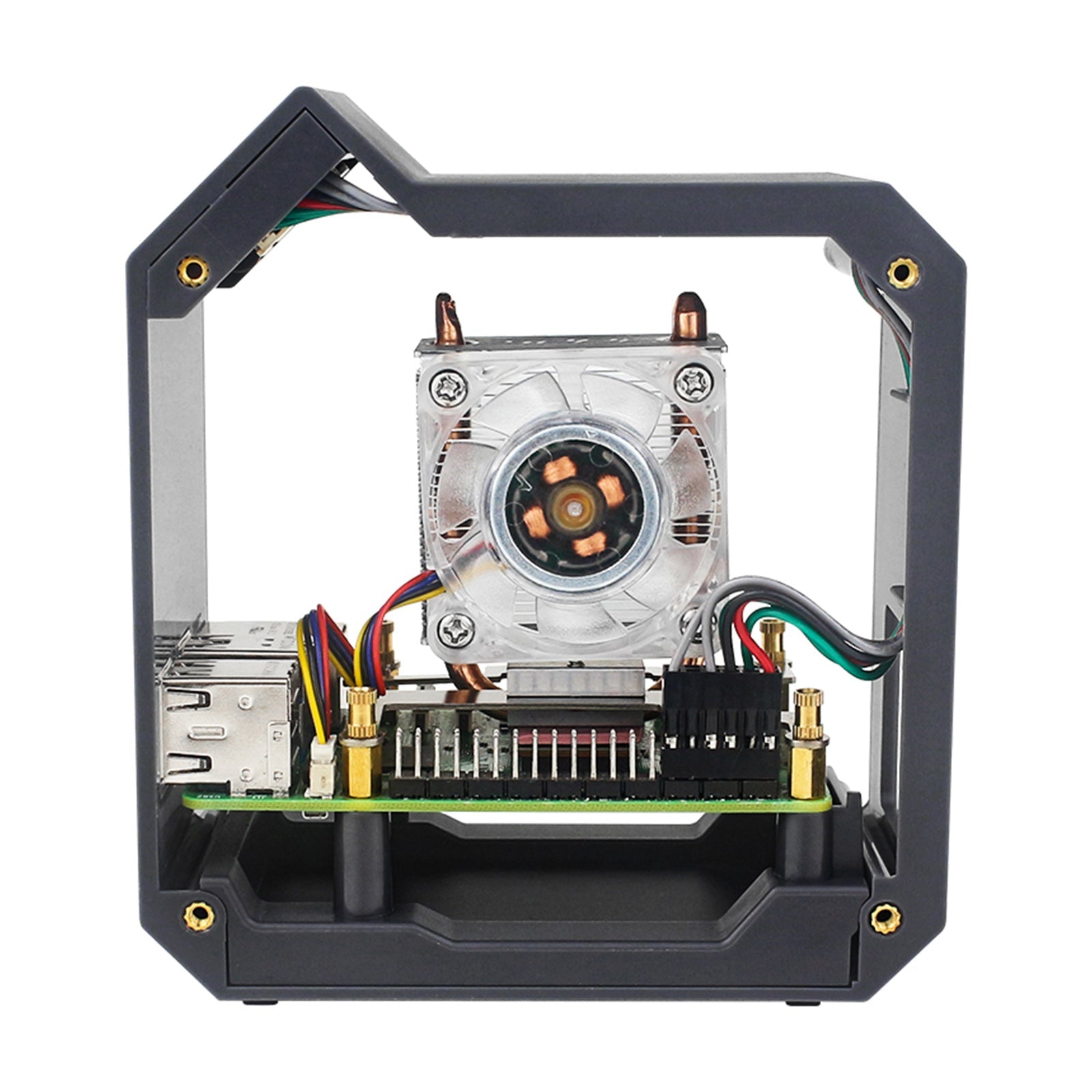 Zestaw pionowych wentylatorów Raspberry Pi 5 z 0,96 -calową OLED OLED Shell