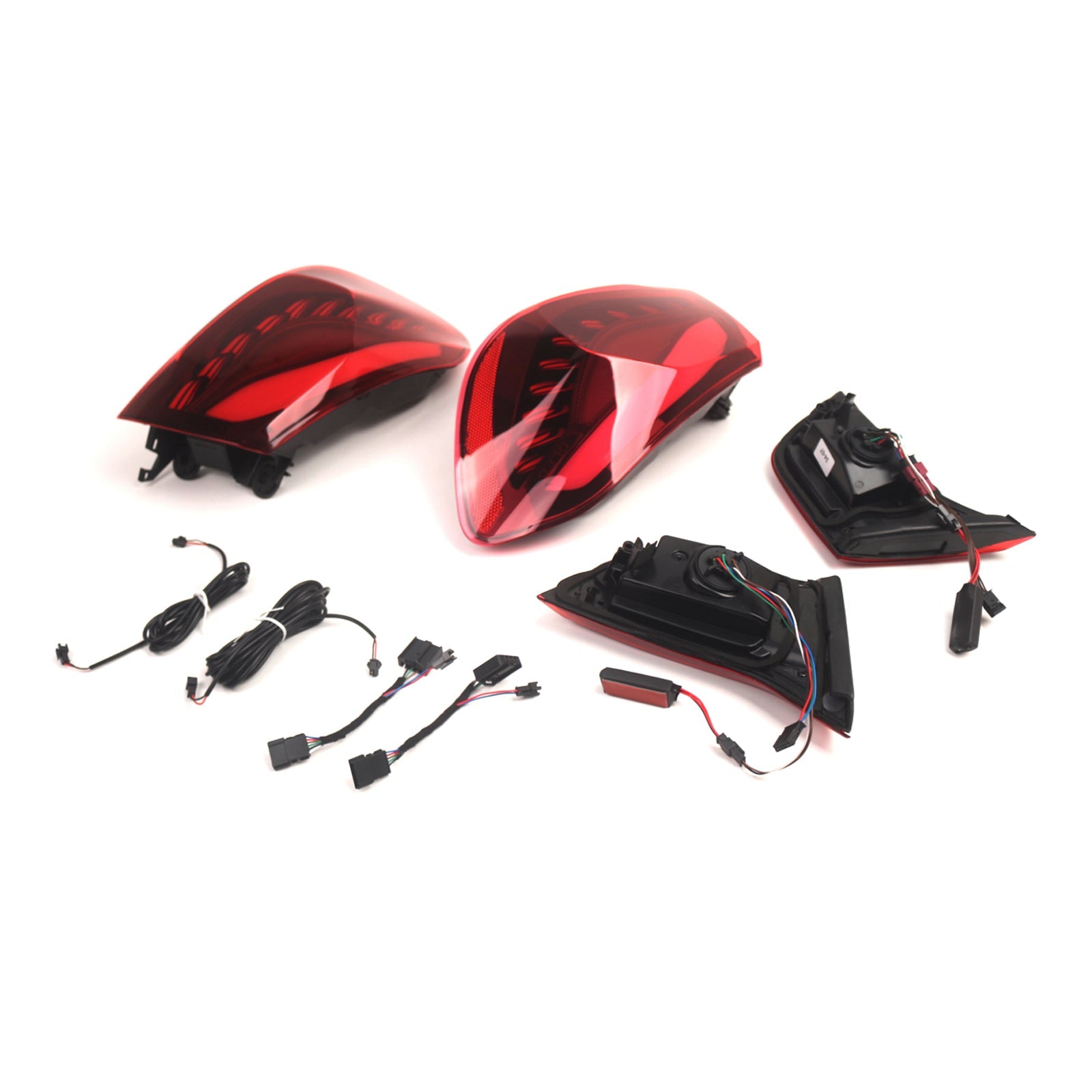 Vasen ja oikea punainen LED-takavalot BMW M4 F82 F83 (sedan, coupe, vaihtovelkakirjalaji) 2014-2020, 63217296100 ja 632172960999