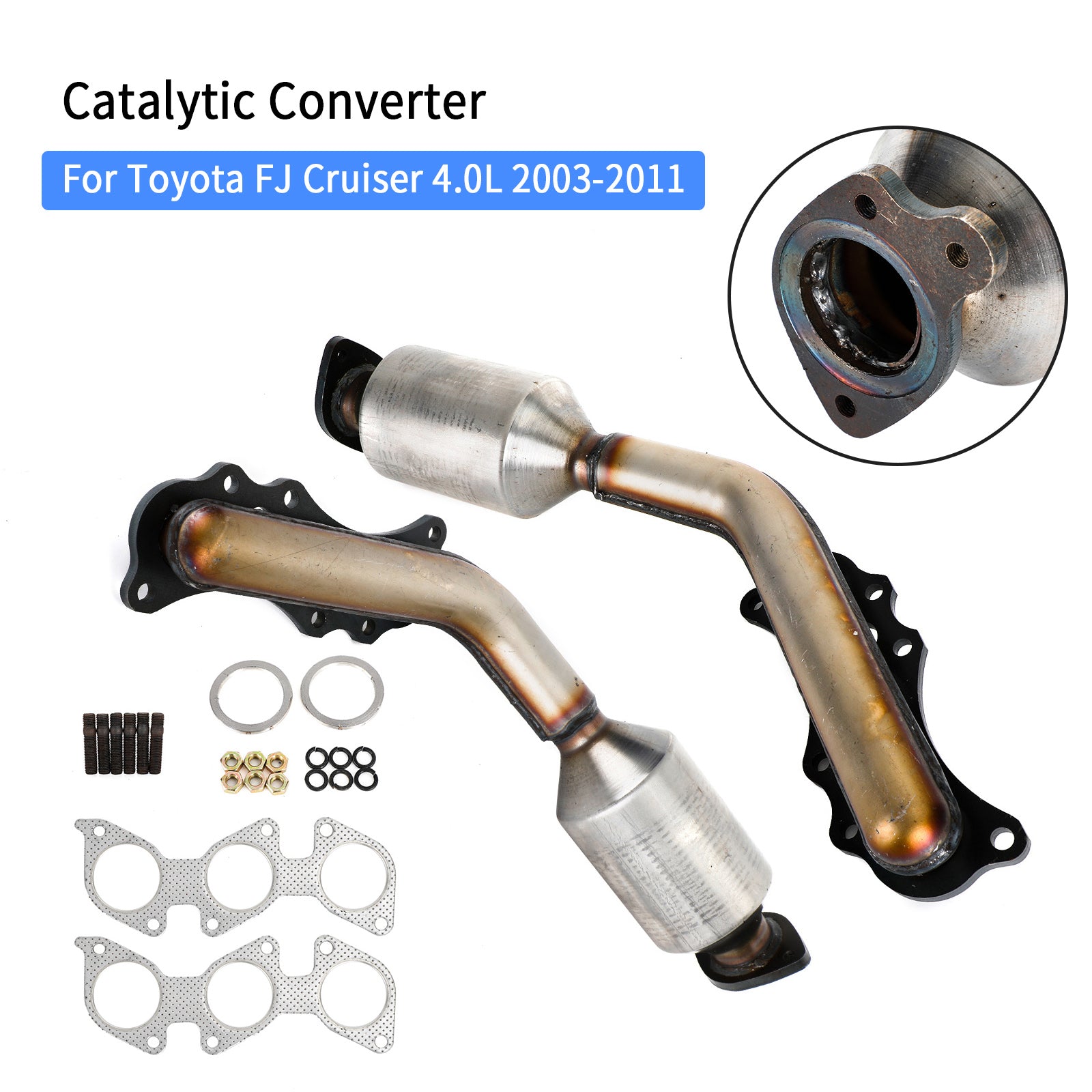 Par de convertidor catalítico de escape 2003-2011 Toyota FJ Cruiser/4Runner/Tacoma 4.0L