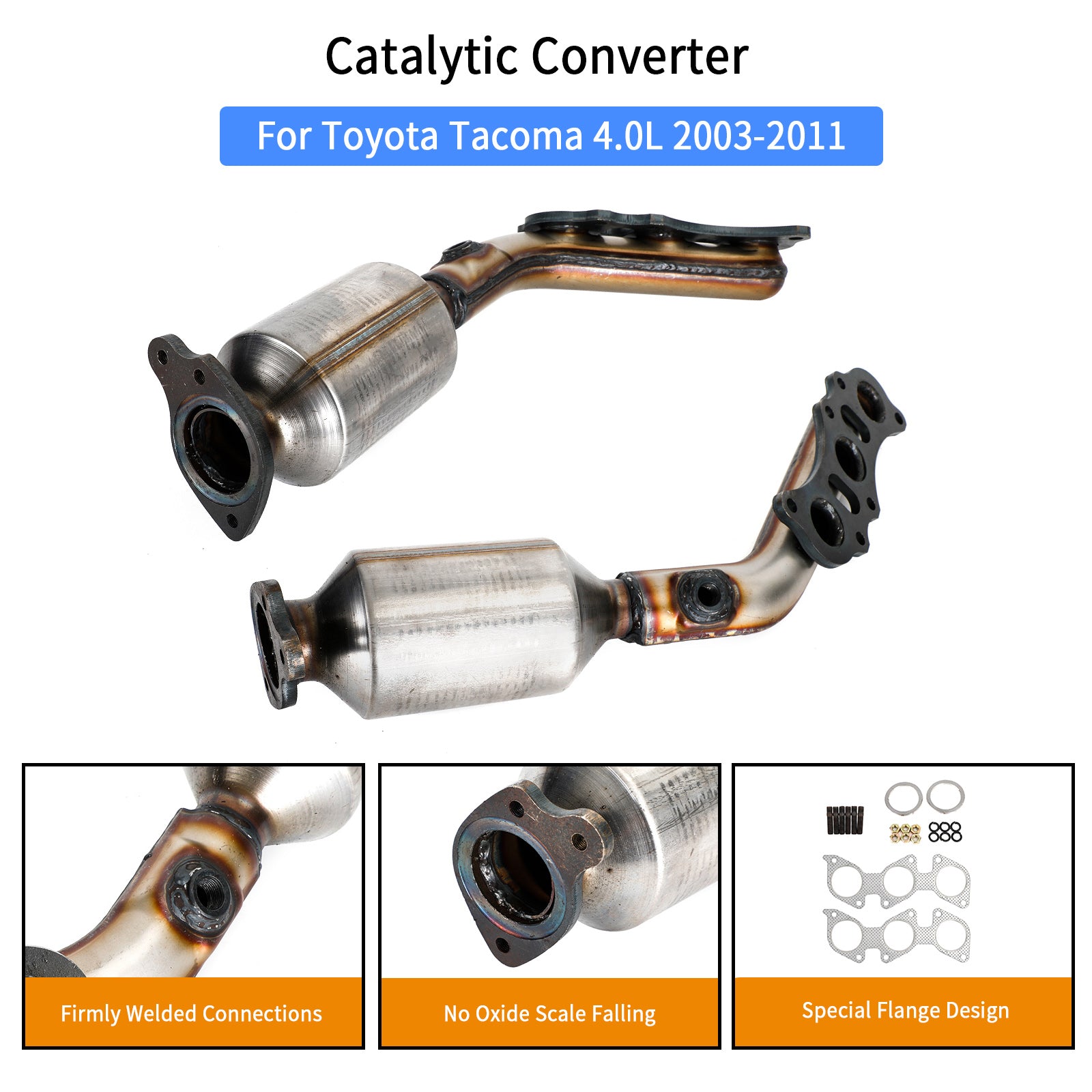 Par de convertidor catalítico de escape 2003-2011 Toyota FJ Cruiser/4Runner/Tacoma 4.0L