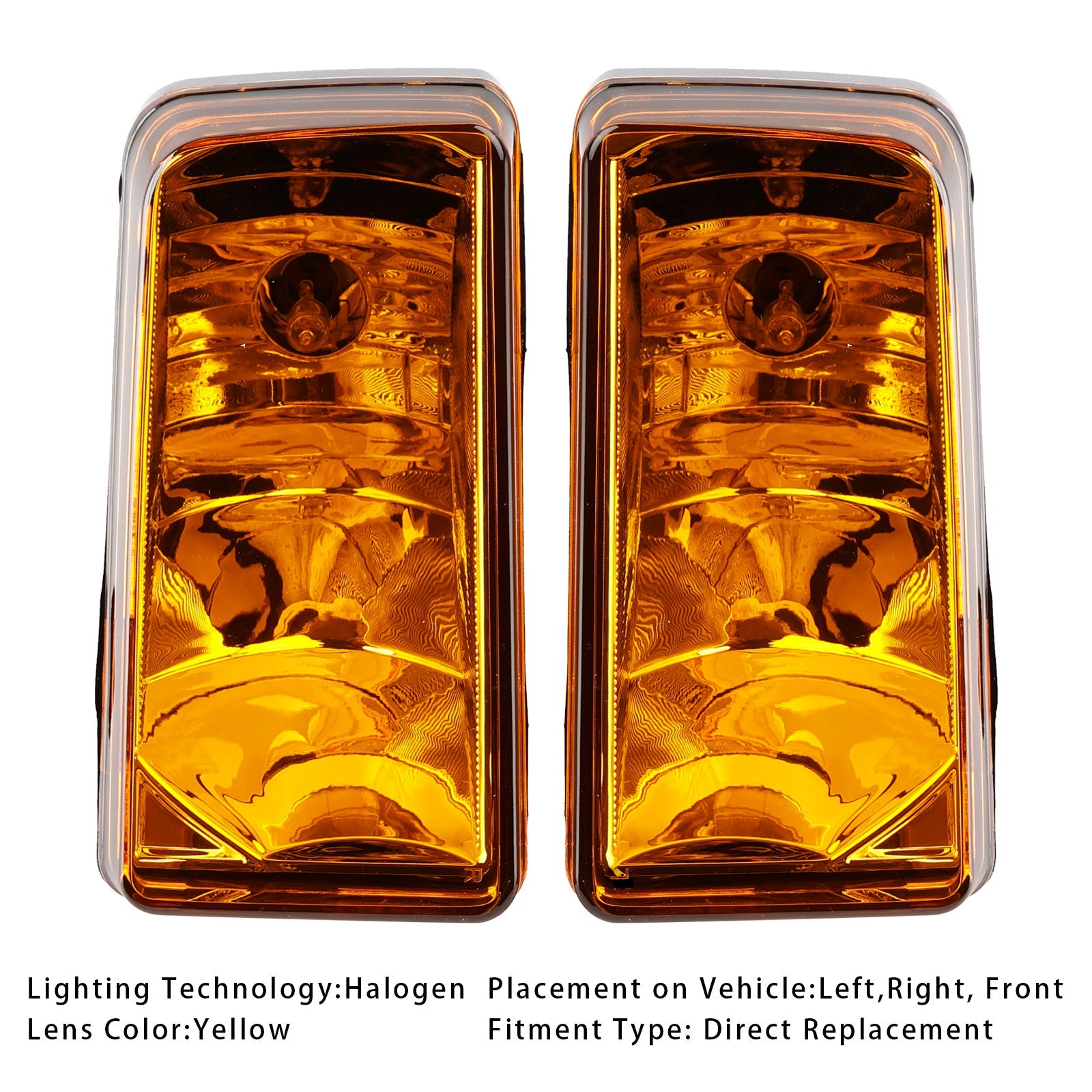 Par meglenkov z žarnicami za Chevy Tahoe Sierra 2007-2015, rumeni leča