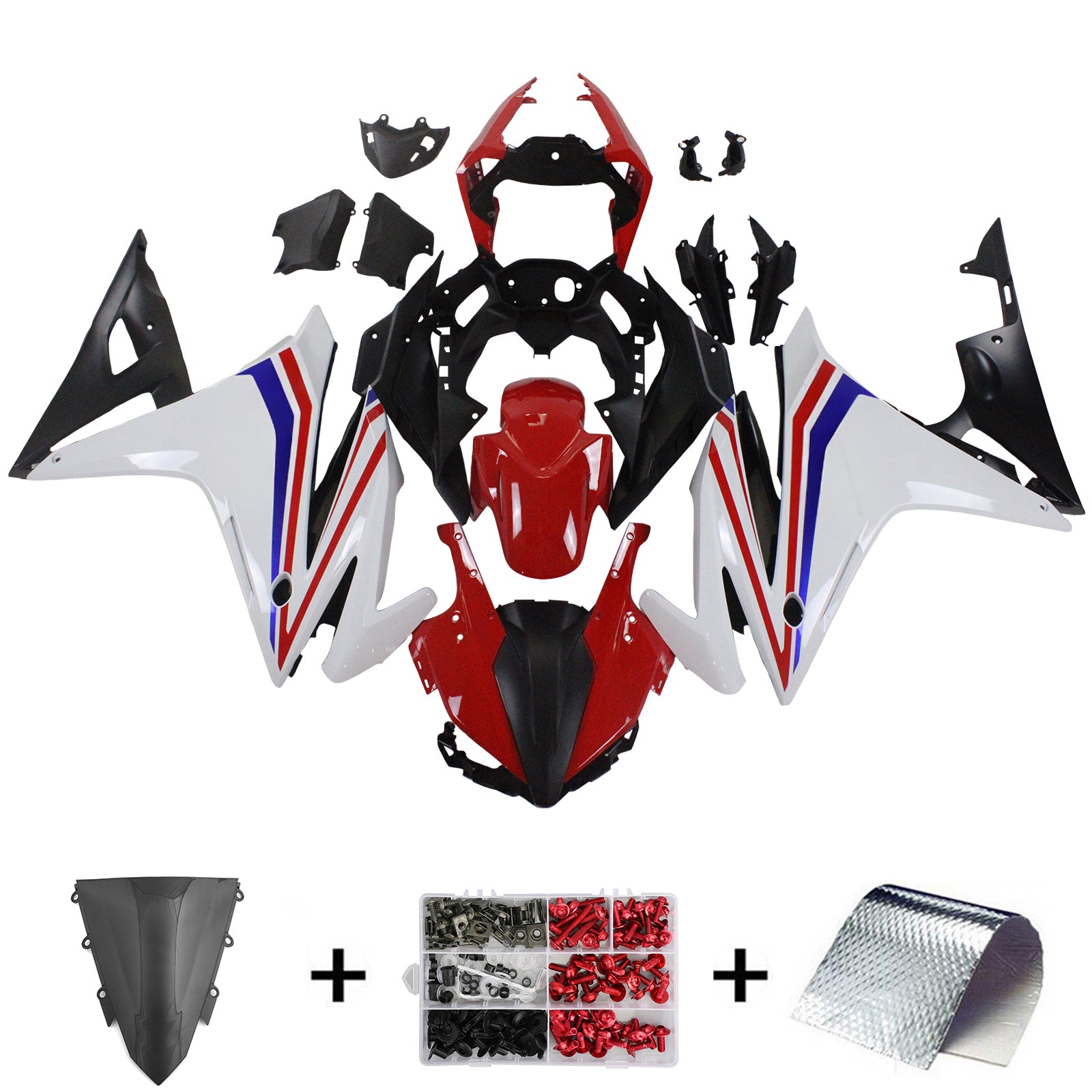 Injection carénage Kit carrosserie plastique ABS pour Honda CBR500R 2016-2018