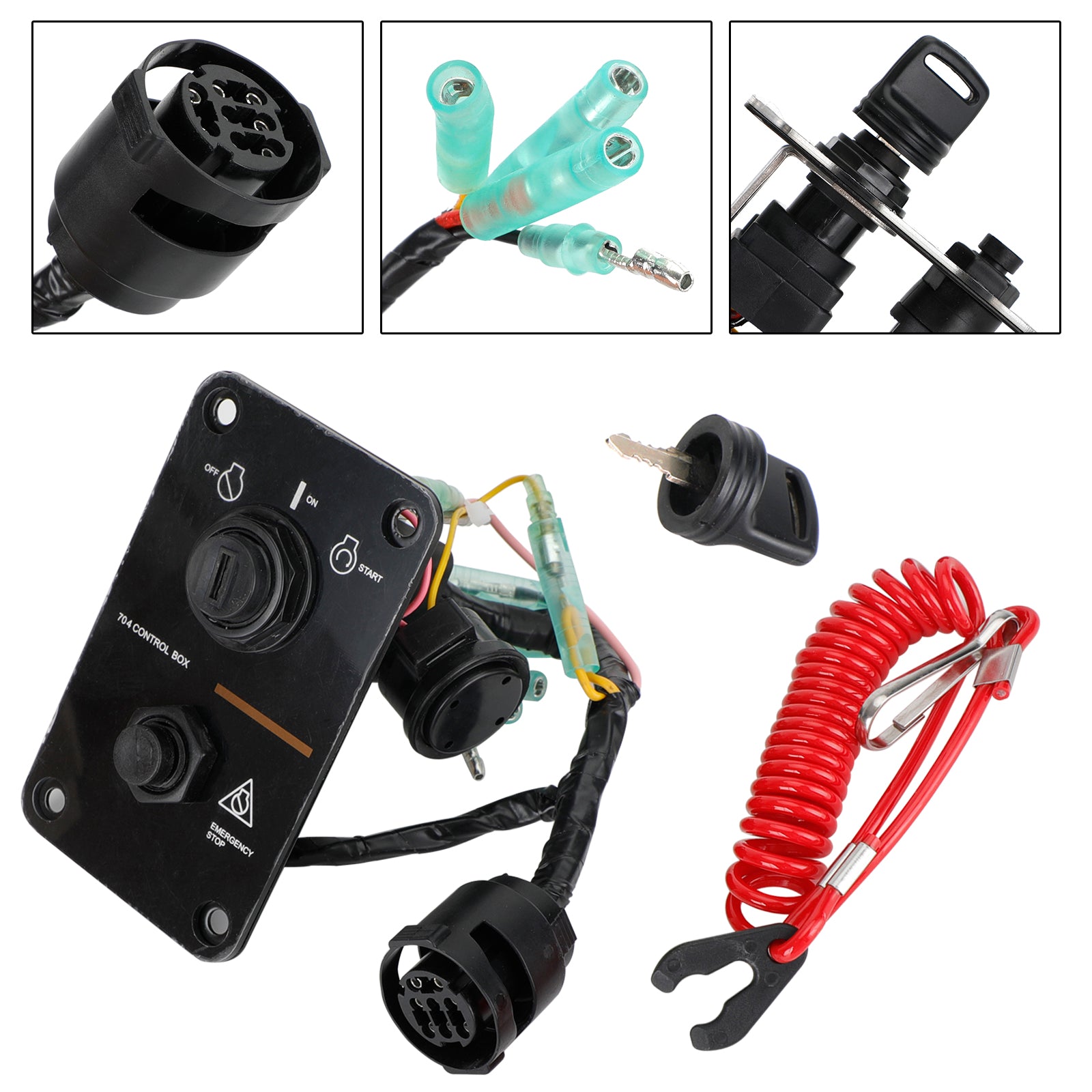 Hors-bord unique Moteur Interrupteur à Clé Panneau pour Yamaha 704-82570-08-00
