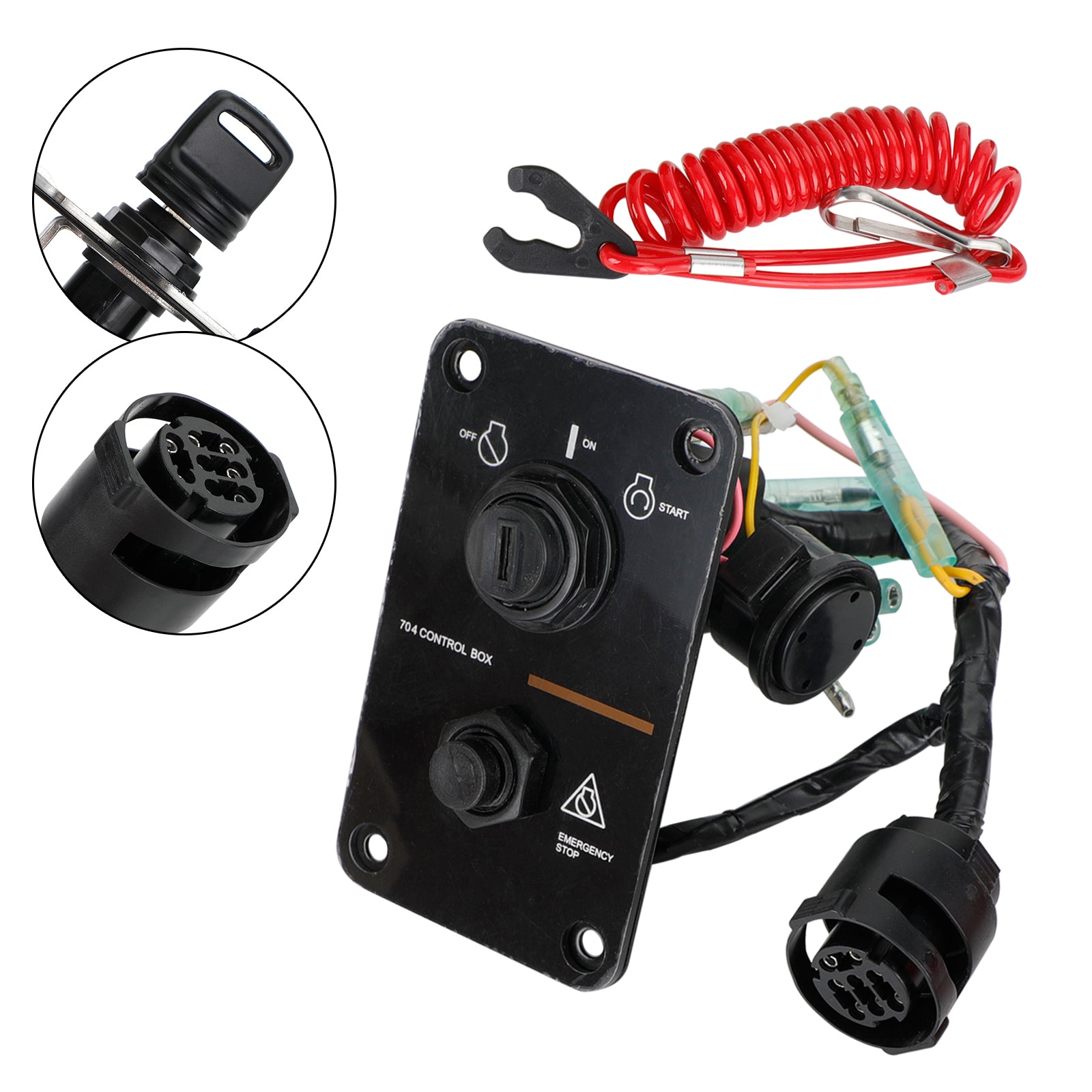 Hors-bord unique Moteur Interrupteur à Clé Panneau pour Yamaha 704-82570-08-00