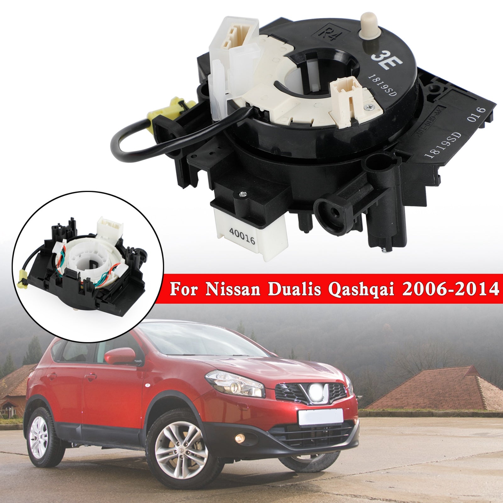 Ressort d'horloge à câble spiralé pour Nissan Dualis Qashqai B5567-BT10A 25560-JD1 B5567-JD01A4A 2006-2014