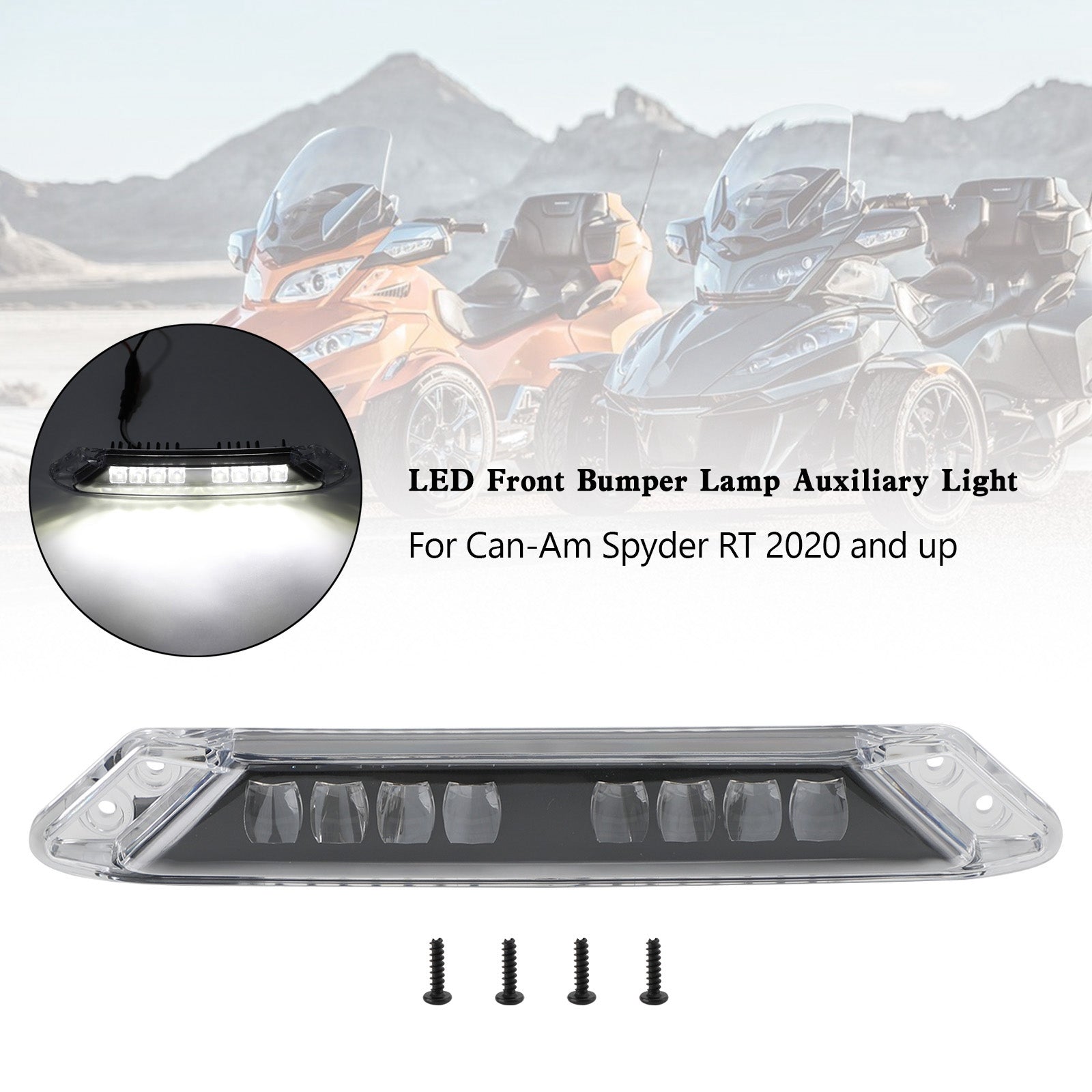 Luz auxiliar LED 219400991 para parachoques delantero para Can-Am Spyder RT 2020-2023