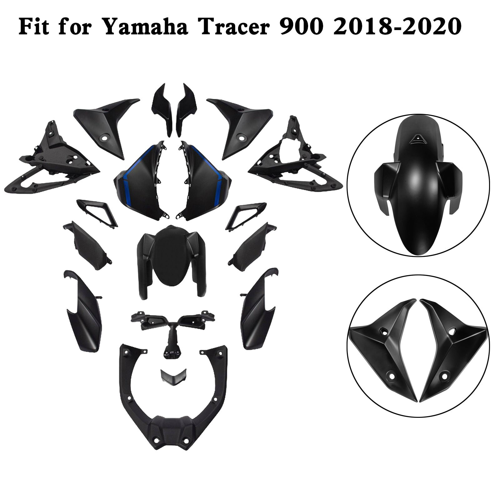 Kit de carénage de carrosserie en d'injection pour Yamaha Tracer 900 / GT 2018-2020 8#