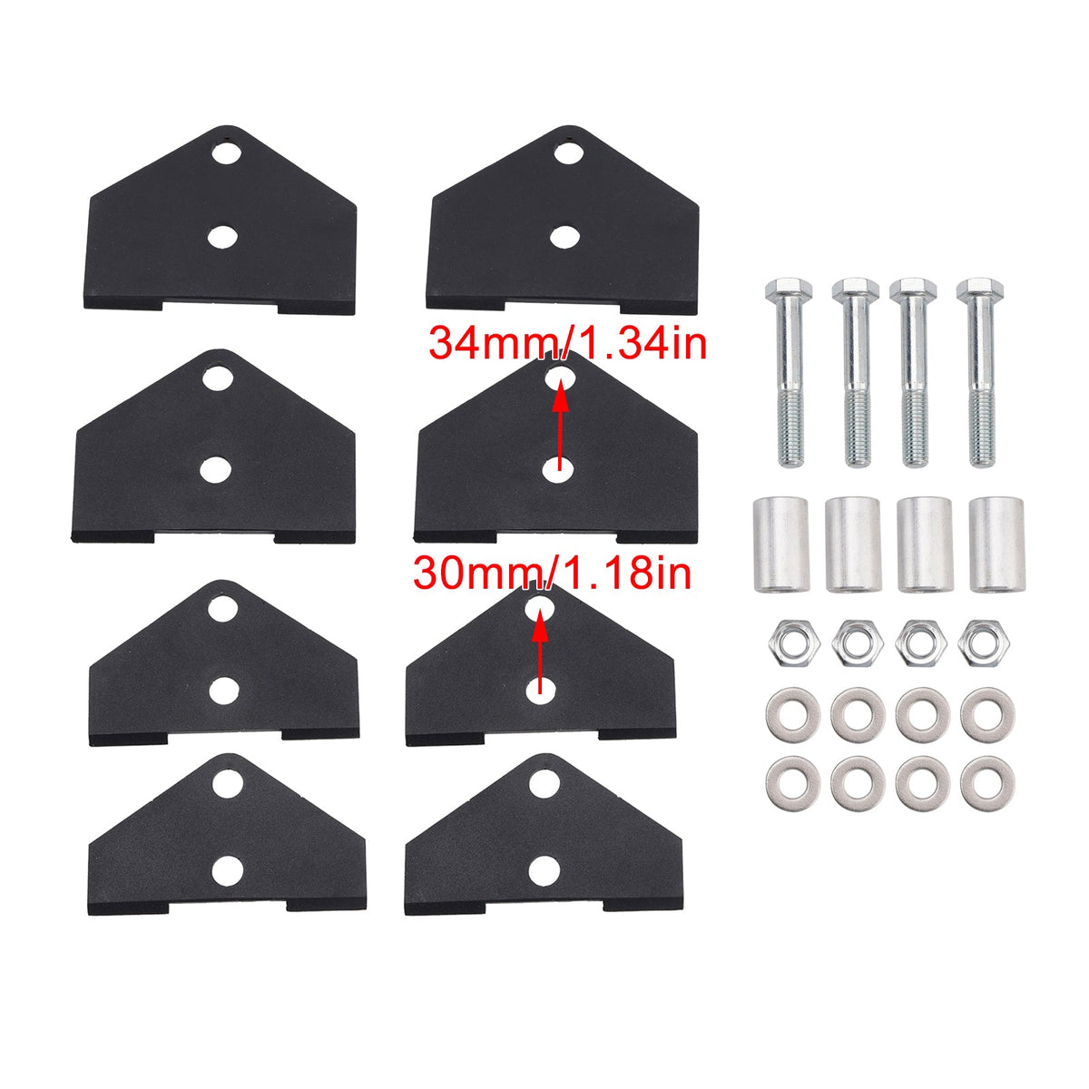Kit de rehaussement avant et arrière de 2 pouces pour suspension Polaris RZR 800 EFI RZR 4 800 (2008-2014)