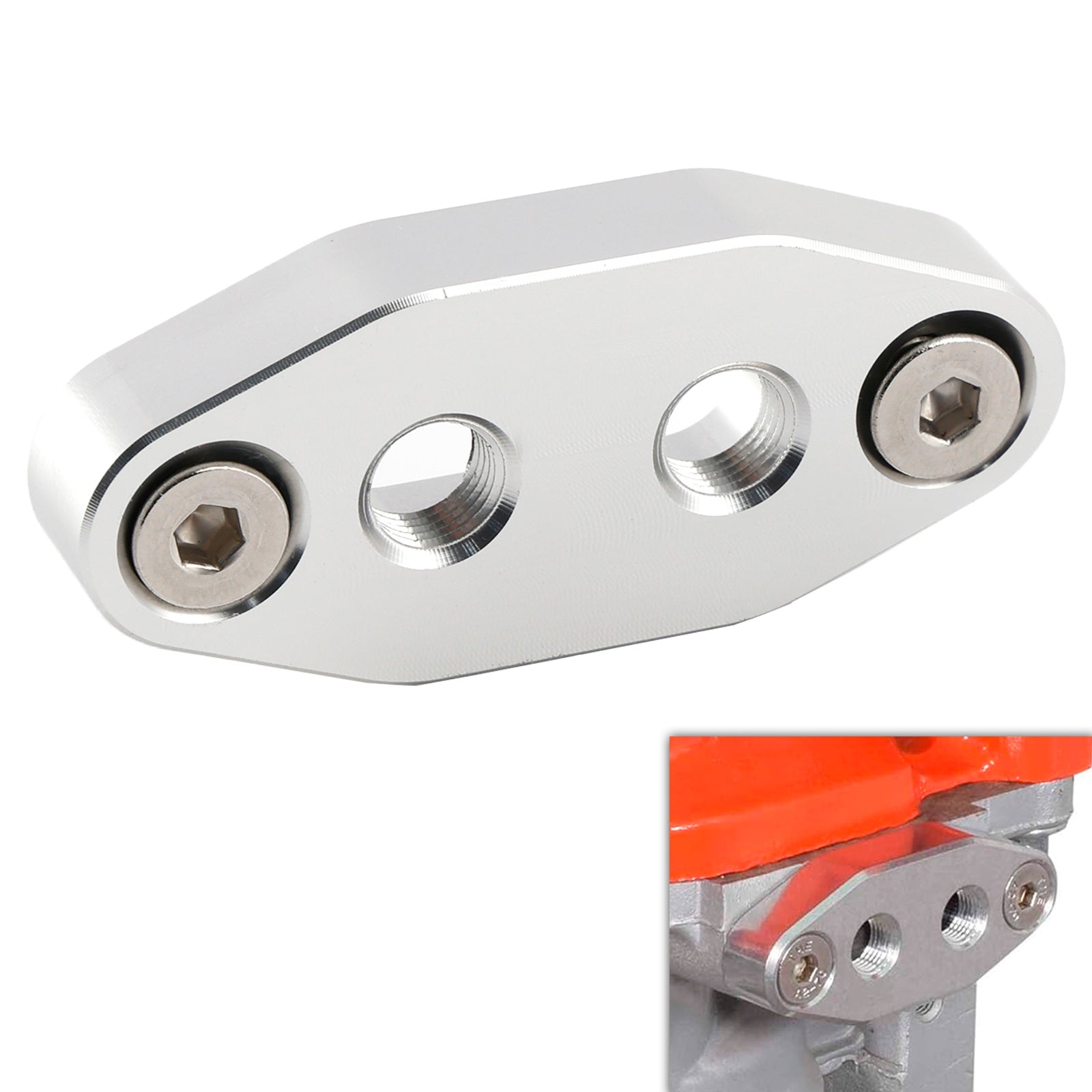 Adaptateur de conduite d'alimentation d'huile Twin Turbo double 1/8"" NPT pour LS1 LSX LS3 LS2 LQ4