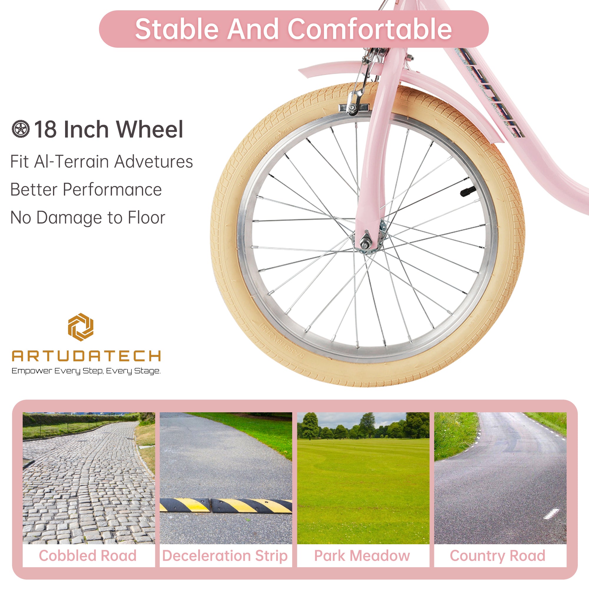 Lapsipyörä 18 tuumaa tytöille ja pojille 7–9 -vuotiaille korilla