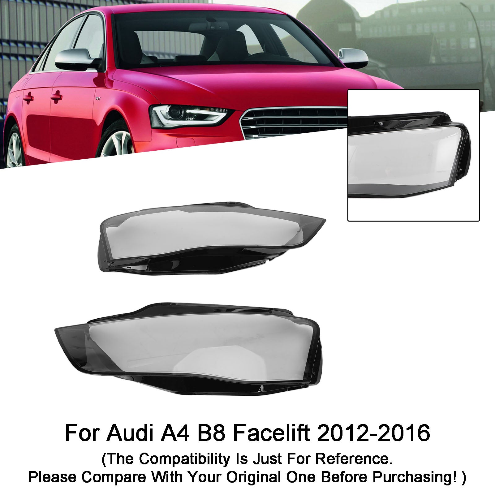 Leva žaromet Cache + desno 8K0941043 + 8K0941044 za Audi A4 B8 Restyled 2012-2016