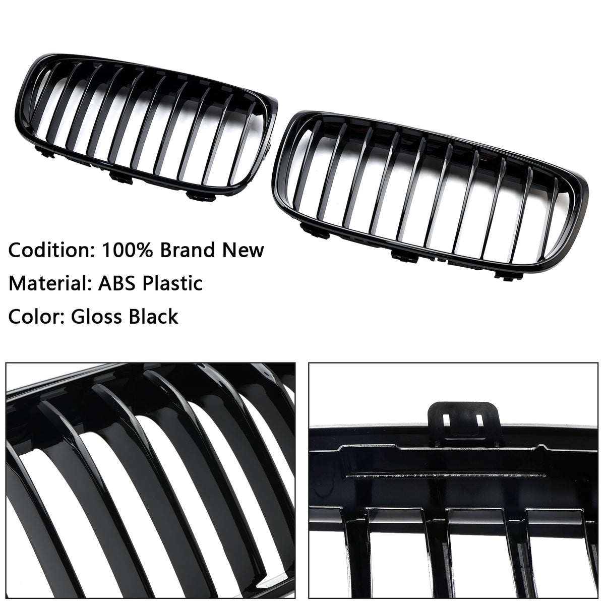 Glänzend schwarzer Frontgrill für BMW 2er Gran Tourer F45 F46 2015–2018