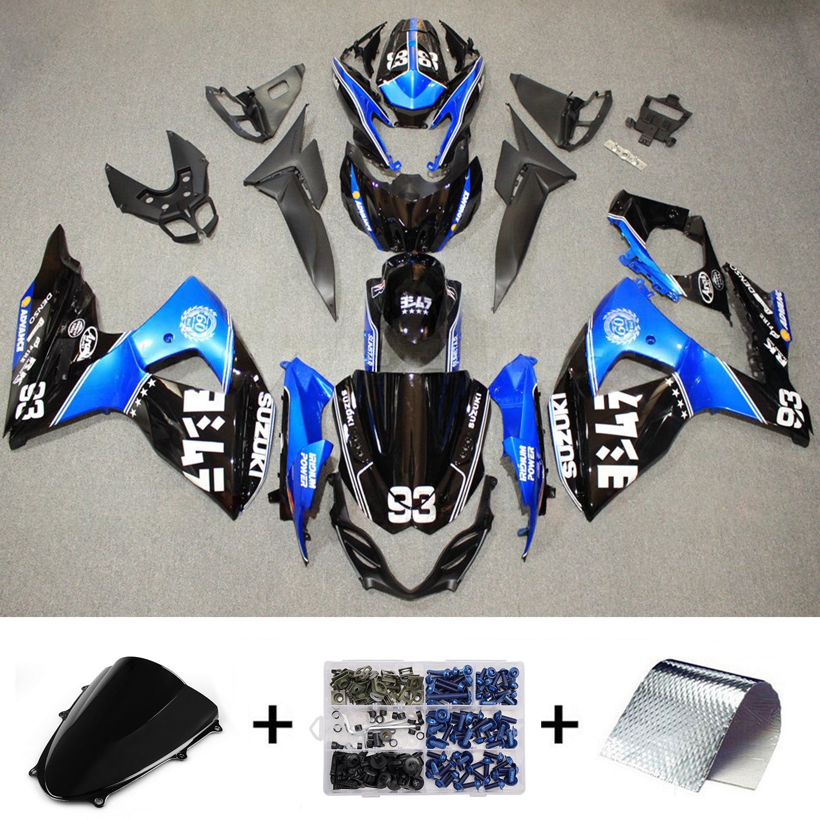 Kit de carénage injecté en plastique ABS pour Suzuki GSXR1000 2009-2016 K9