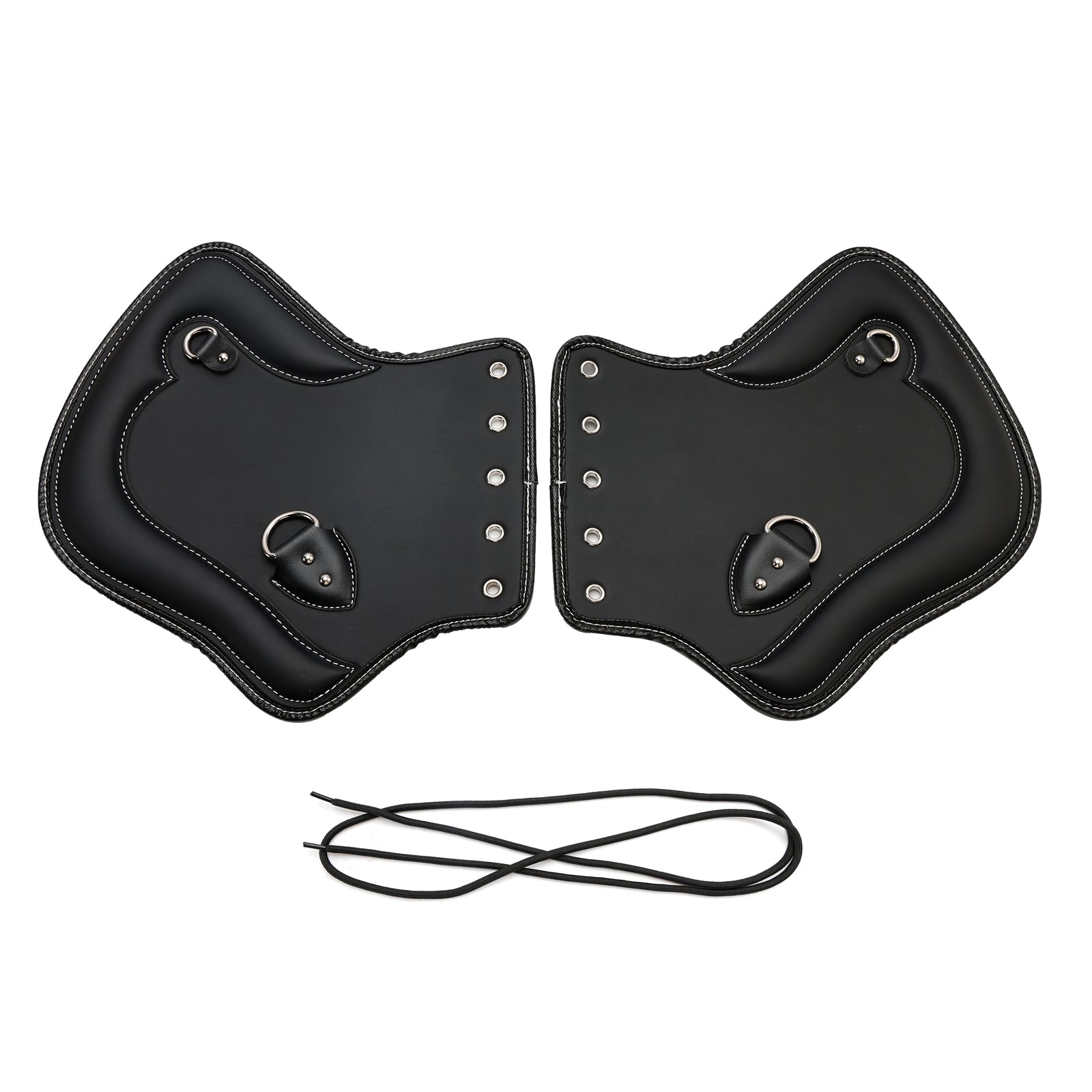 Paar CNC Thermal Saddle-bescherming voor motorfietsen Touring, Softail, Dyna of Sportster (1985-2017) : zwart en bruin