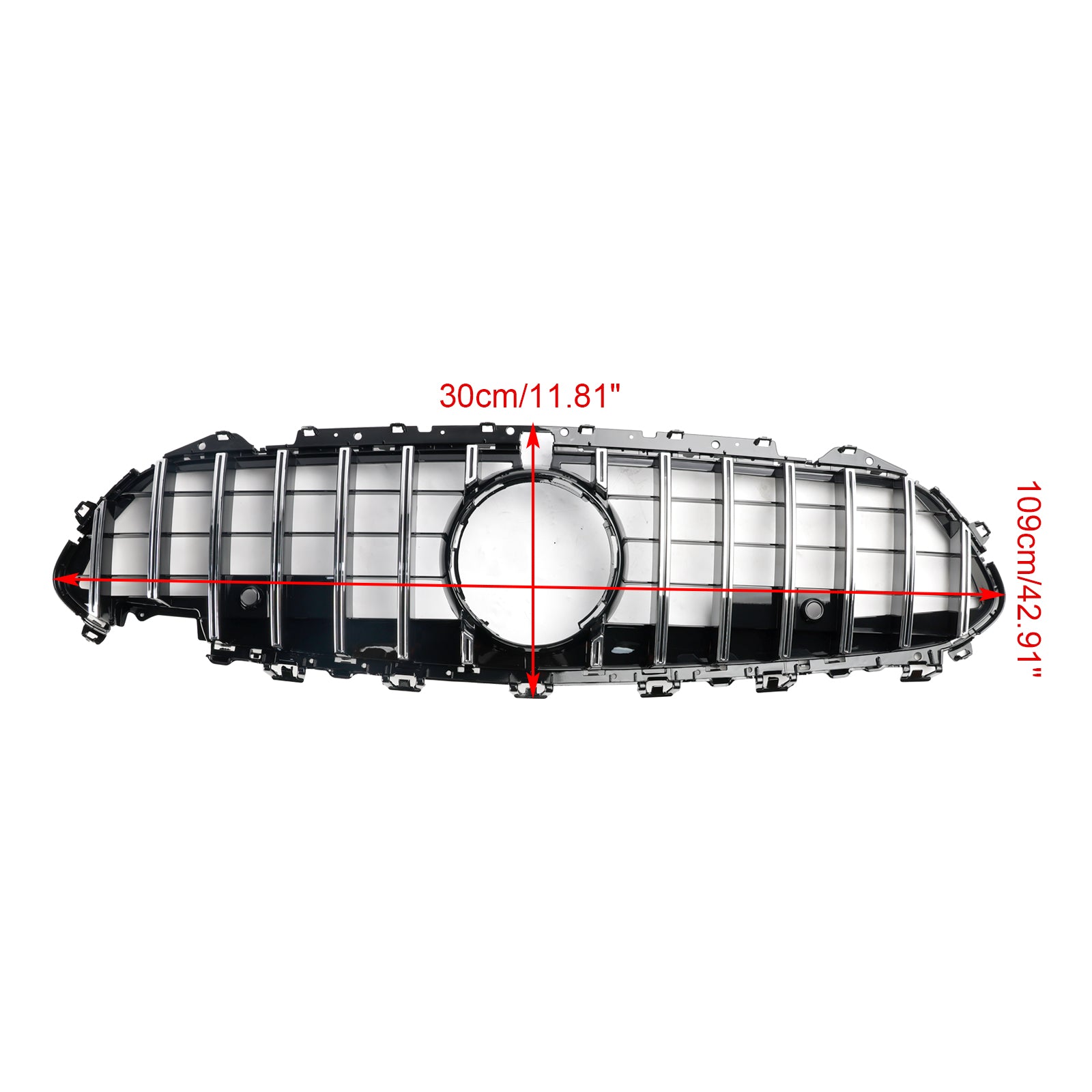 Grille de pare-chocs avant chromée pour Mercedes CLS C257 W257 Coupé 2018-2024
