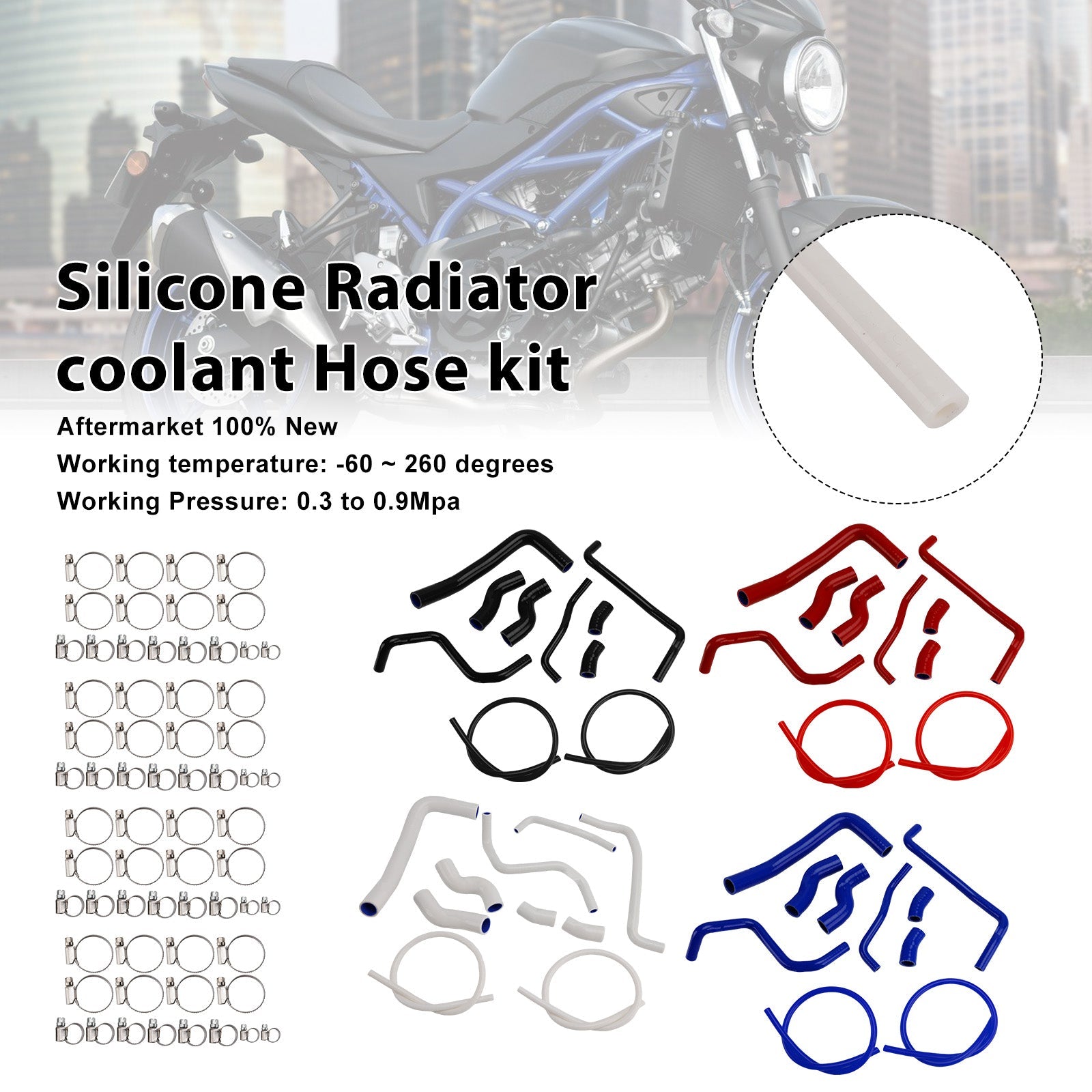 Durite de refroidissement en silicone pour radiateur Suzuki SV 650 (2016-2025)