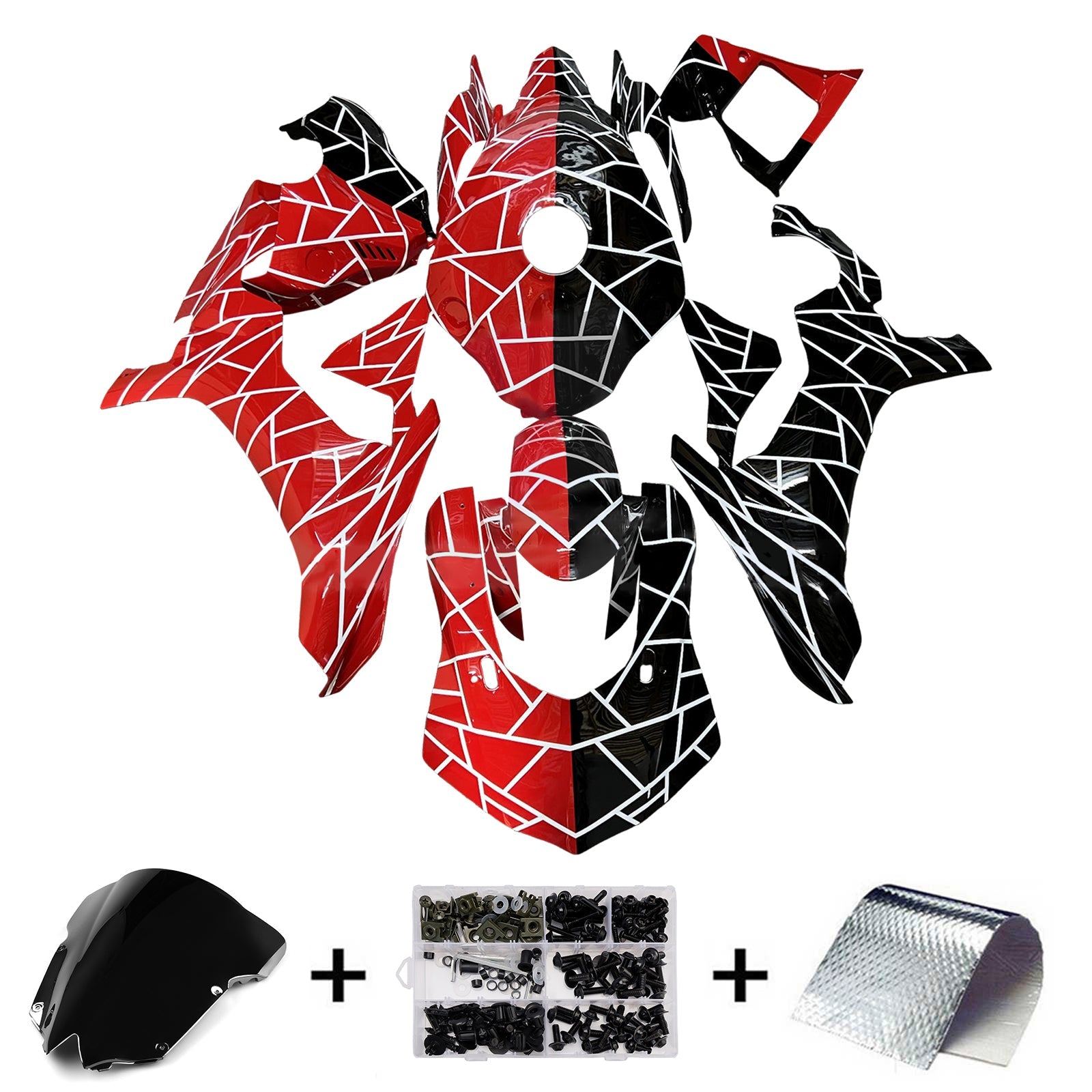 Kit de carénage injecté en plastique ABS pour Yamaha YZFR6 YZF-R6 2008-2016