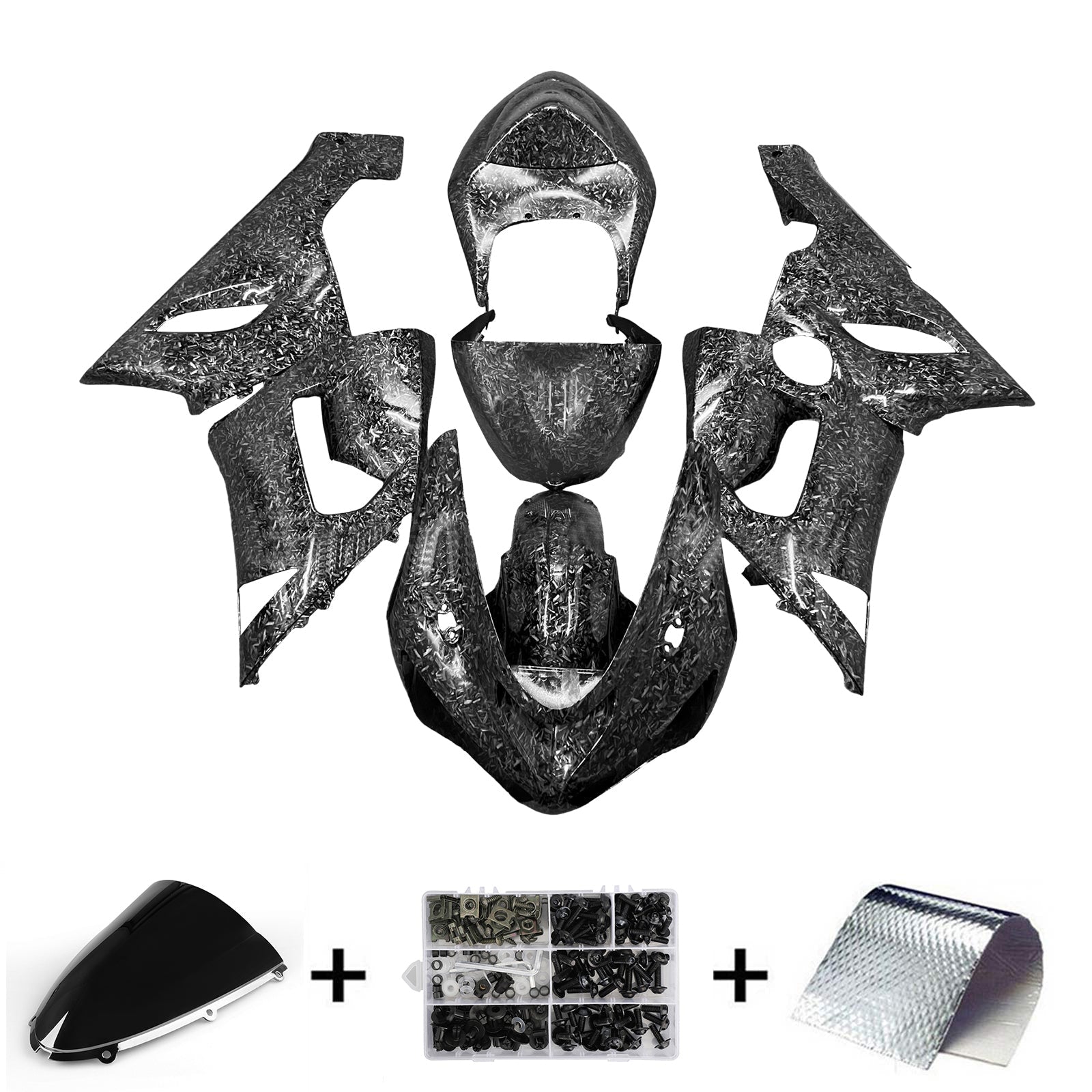 Kit de carénage par injection, carrosserie en plastique ABS pour Kawasaki ZX6R 636 2005-2006