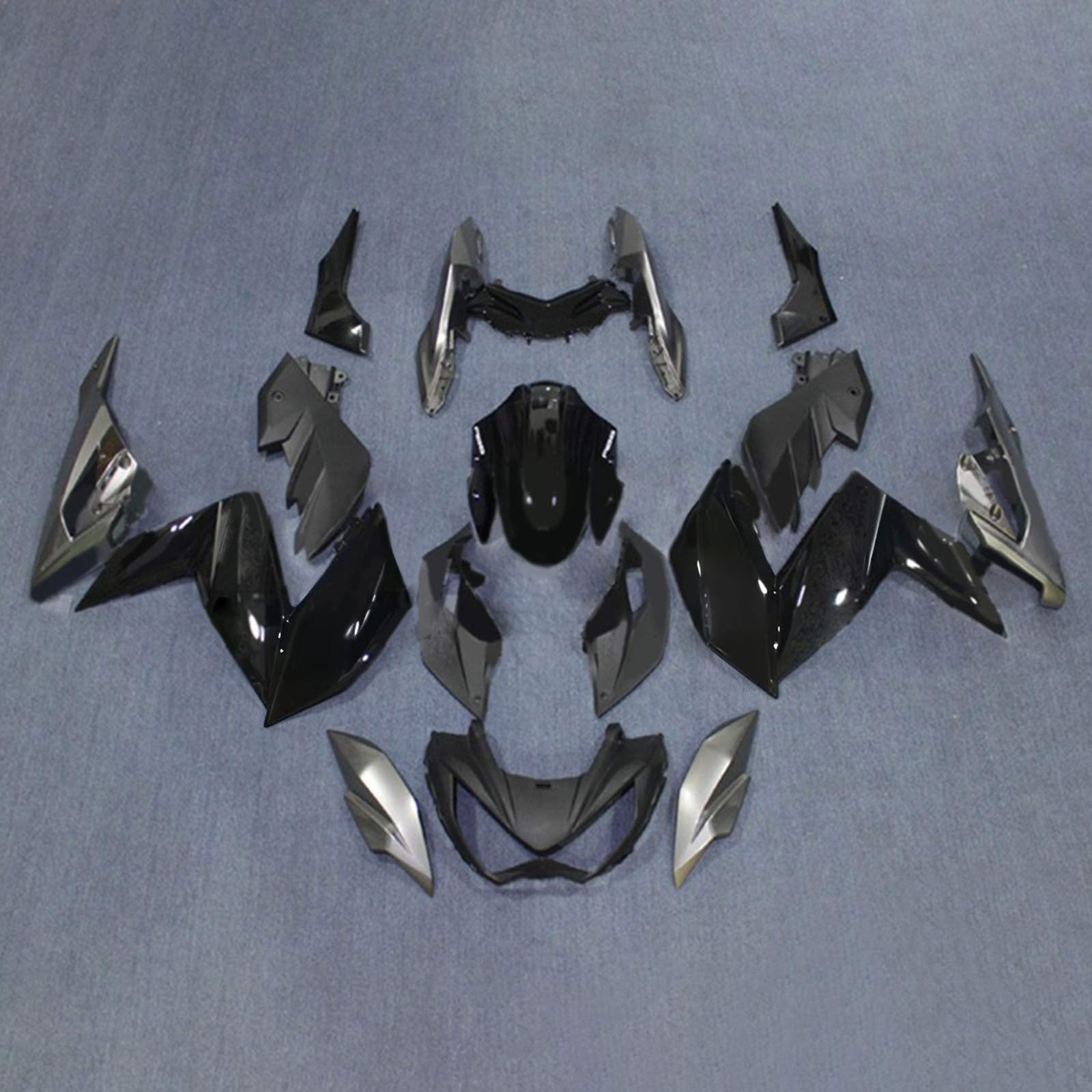Kit de carénage en plastique ABS injecté compatible avec Kawasaki Z250 Z300 2015-2016