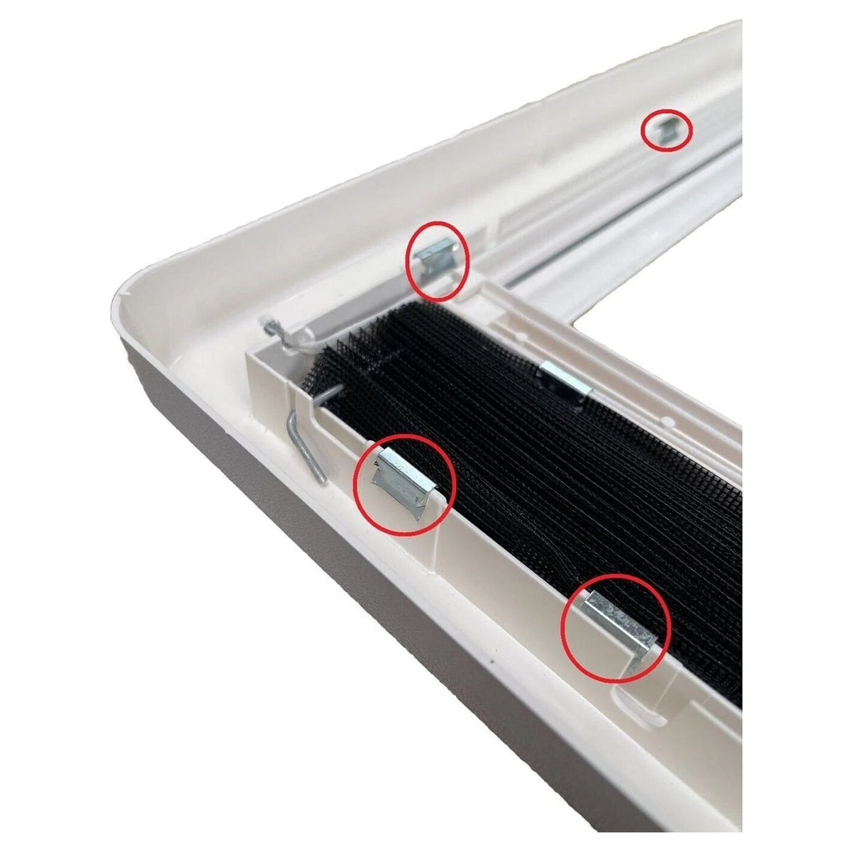12x Pinces À Ressort De Lanterneau BG1113 Pour Cadre Intérieur Caravane Heki 3/4