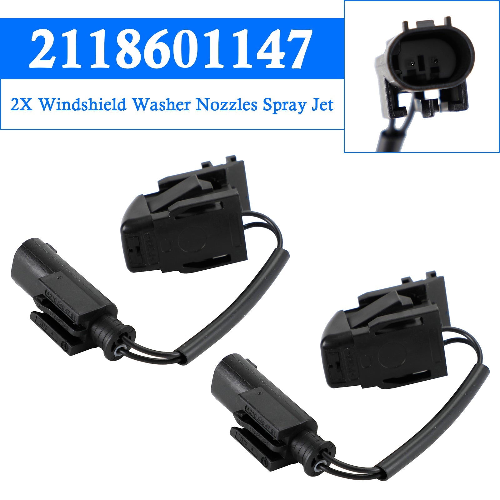 2 ugelli lavavetro per Mercedes-Benz W203  W208 2118601147