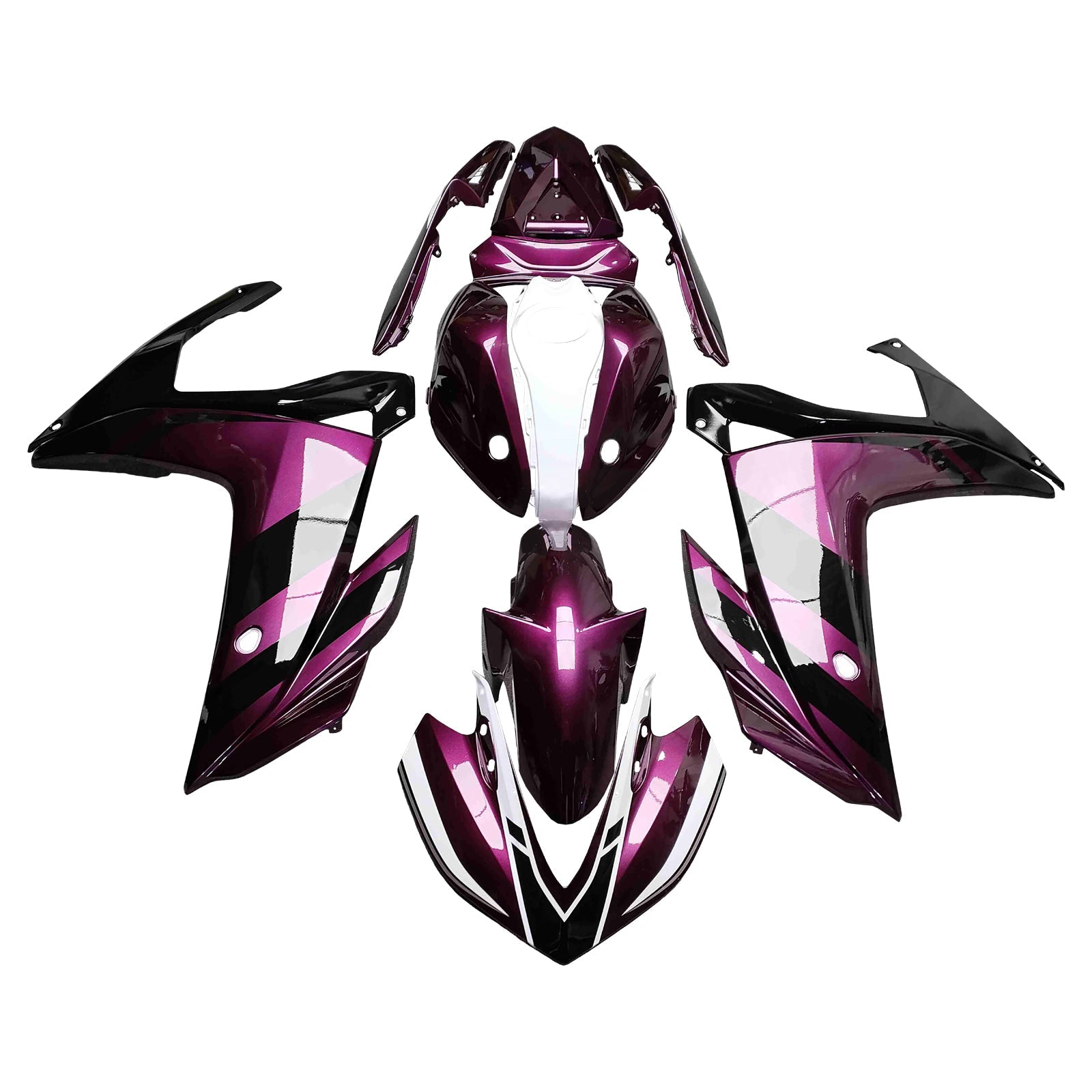 Kit de carénage injecté ABS pour Yamaha YZF-R3 2014-2018 et R25 2015-2017