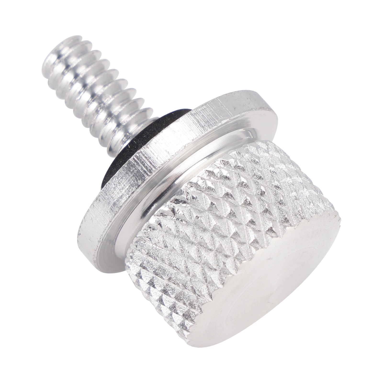 Kit de fixation de plaque de boulon de selle argenté 1/4""-20 pour Touring Softail Dyna 96-23