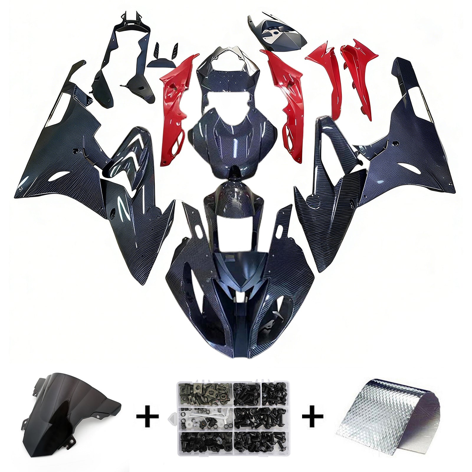 Kit de carénage injecté en plastique ABS pour BMW S1000RR 2015-2016