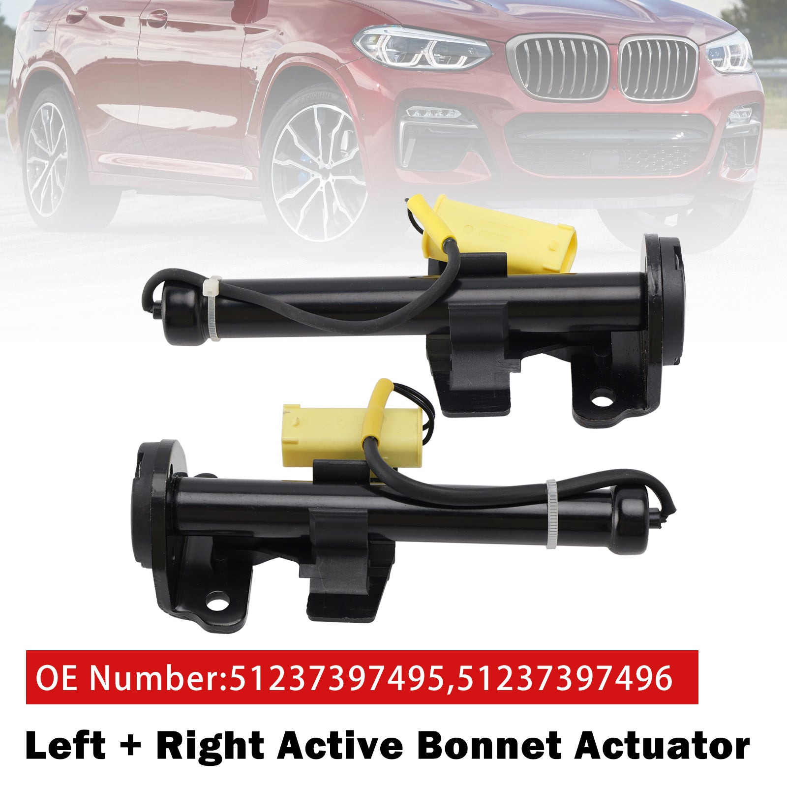 Levi + desni aktuator aktivnega pokrova motorja 51237397495 za BMW X3 G01 X4 G02 2017-2020