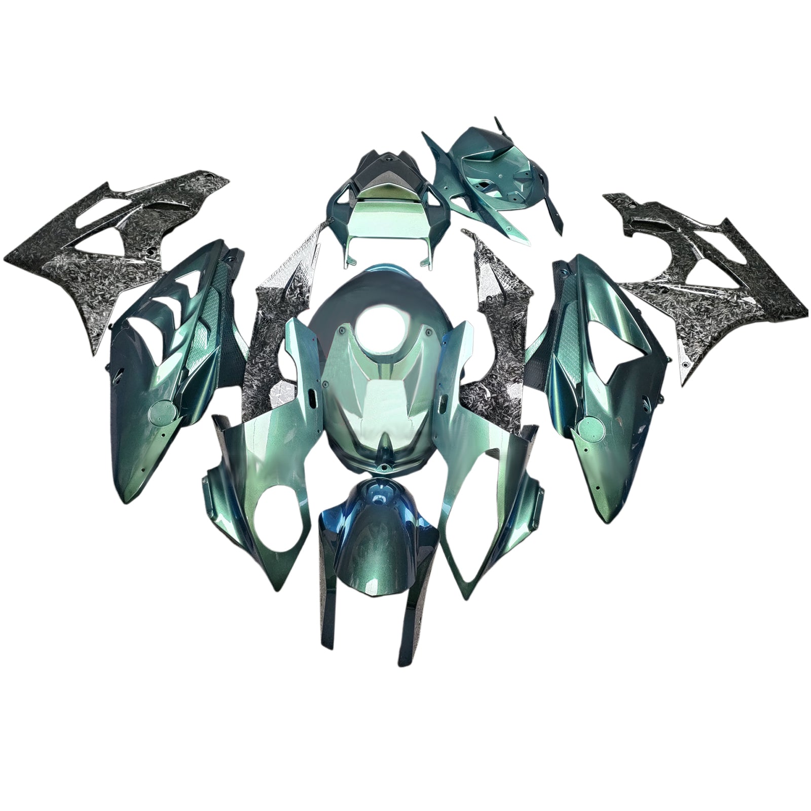 Kit de carénage d'injection pour BMW S1000RR 2009-2014 Carrosserie Plastique ABS