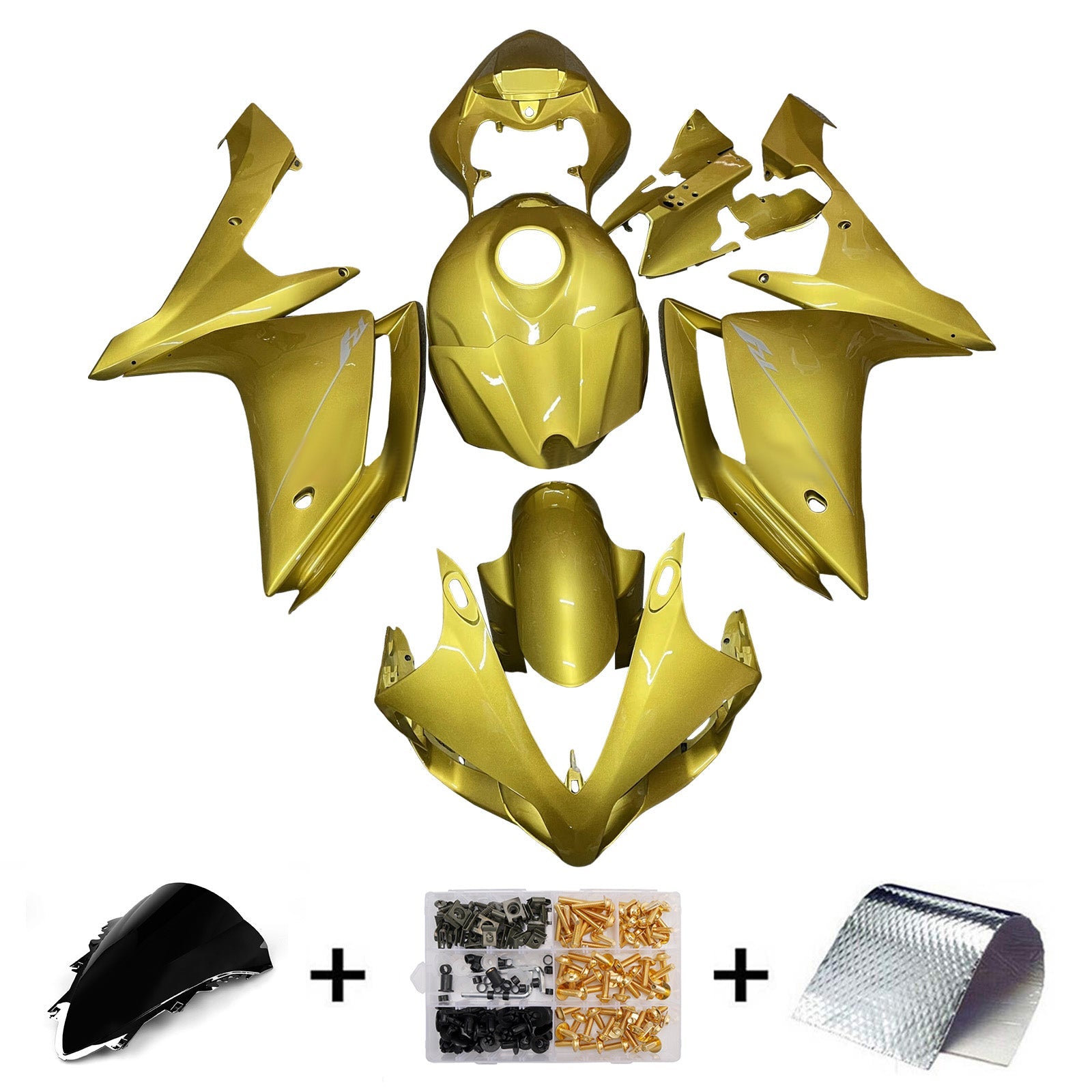 Kit carenatura iniettata in plastica ABS per Yamaha YZFR1 YZF-R1 2007-2008