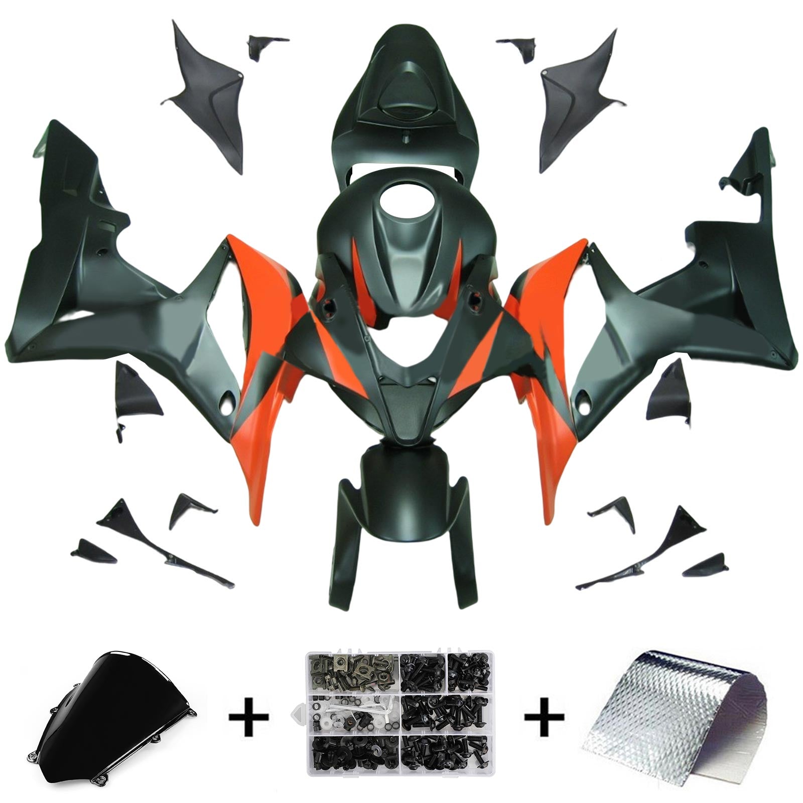 Kit de carenado de inyección, carrocería de plástico ABS para Honda CBR600RR 2007-2008 F5