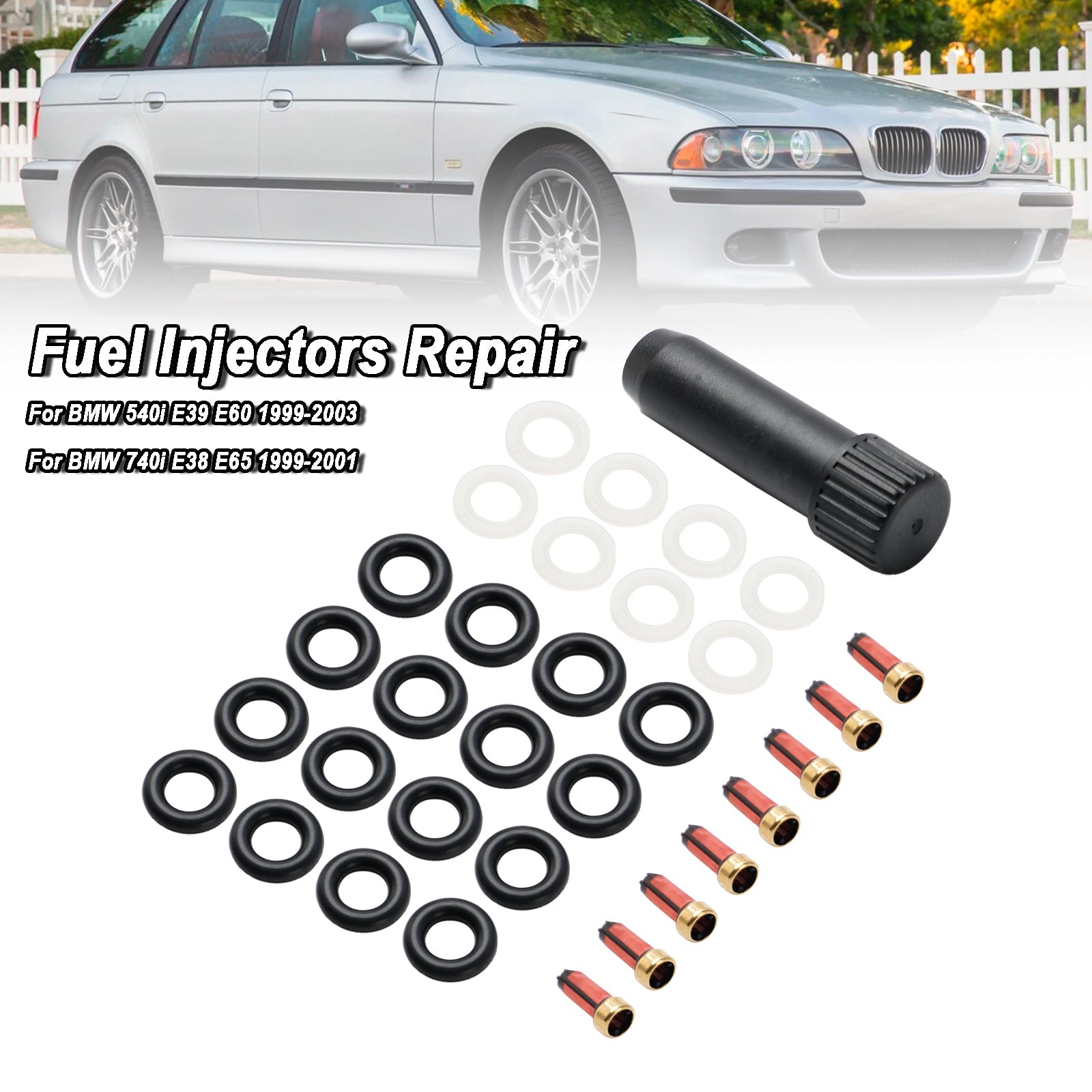 Kit de joint de réparation d'injecteur de carburant 0280155823 pour BMW 540i 740i 740iL V8 FJ754