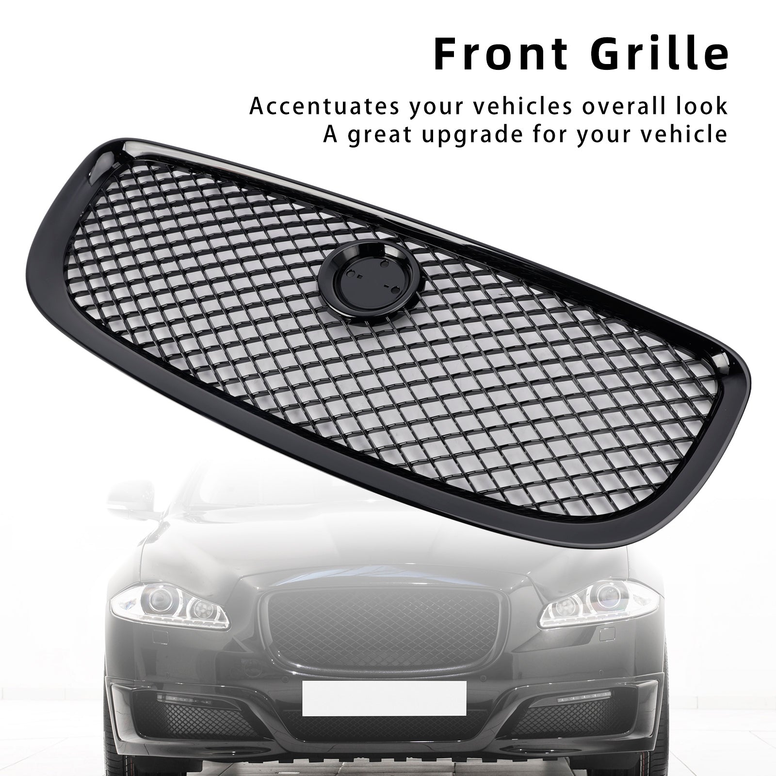 Grille de pare-chocs avant noire brillante Jaguar XJ 2010-2015