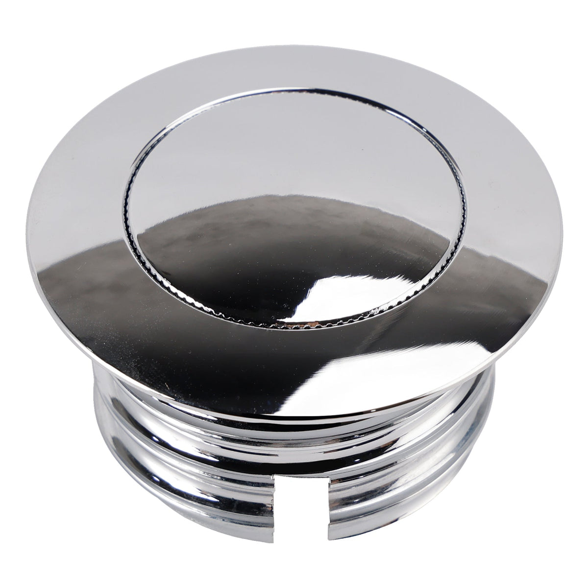 Ensemble de bouchons de réservoir d'essence à visser en aluminium chromé usiné pour Touring Softail Dyna