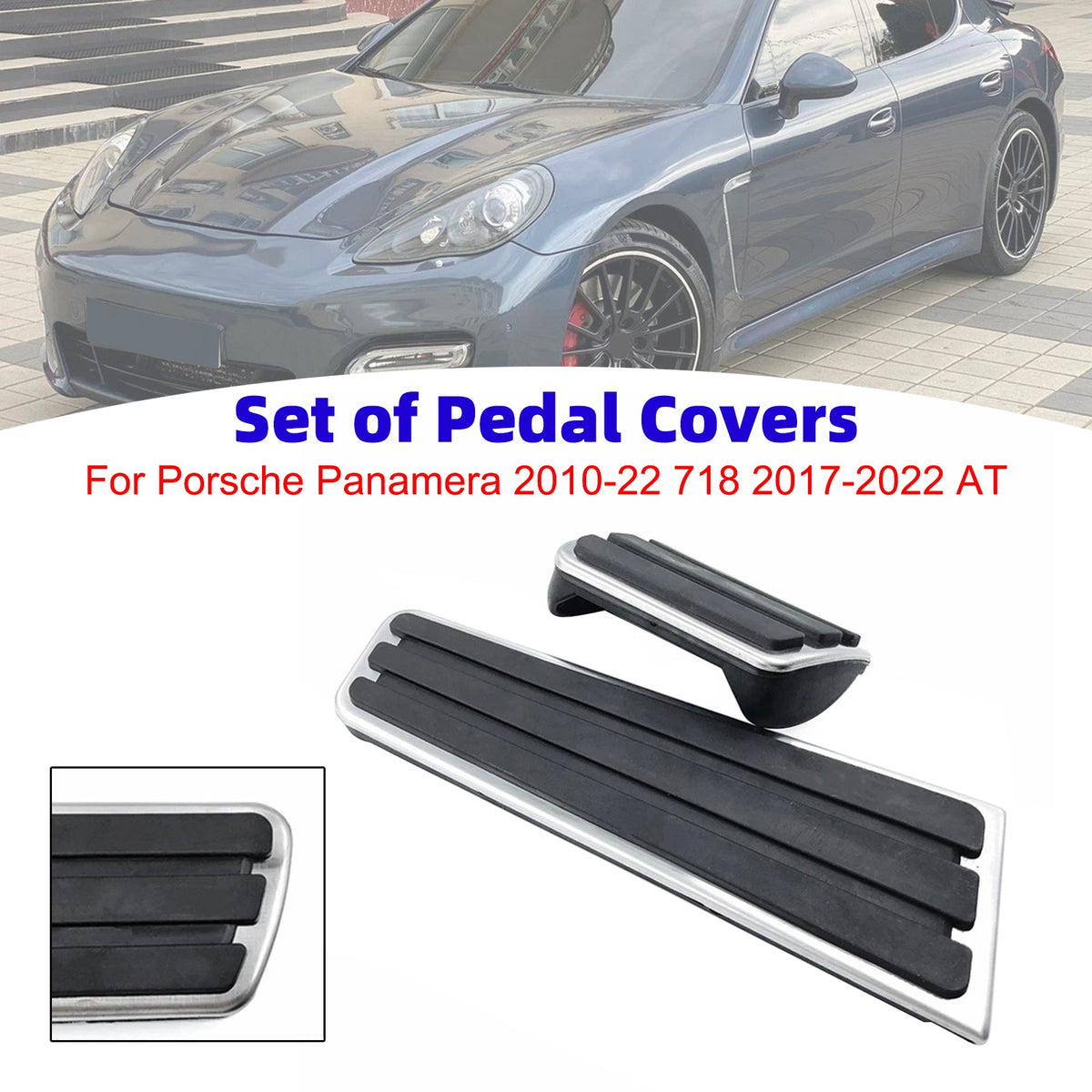 Pédales et capuchons de pédales pour Porsche 718 Cayman Boxster 2017-2022 (boîte automatique)