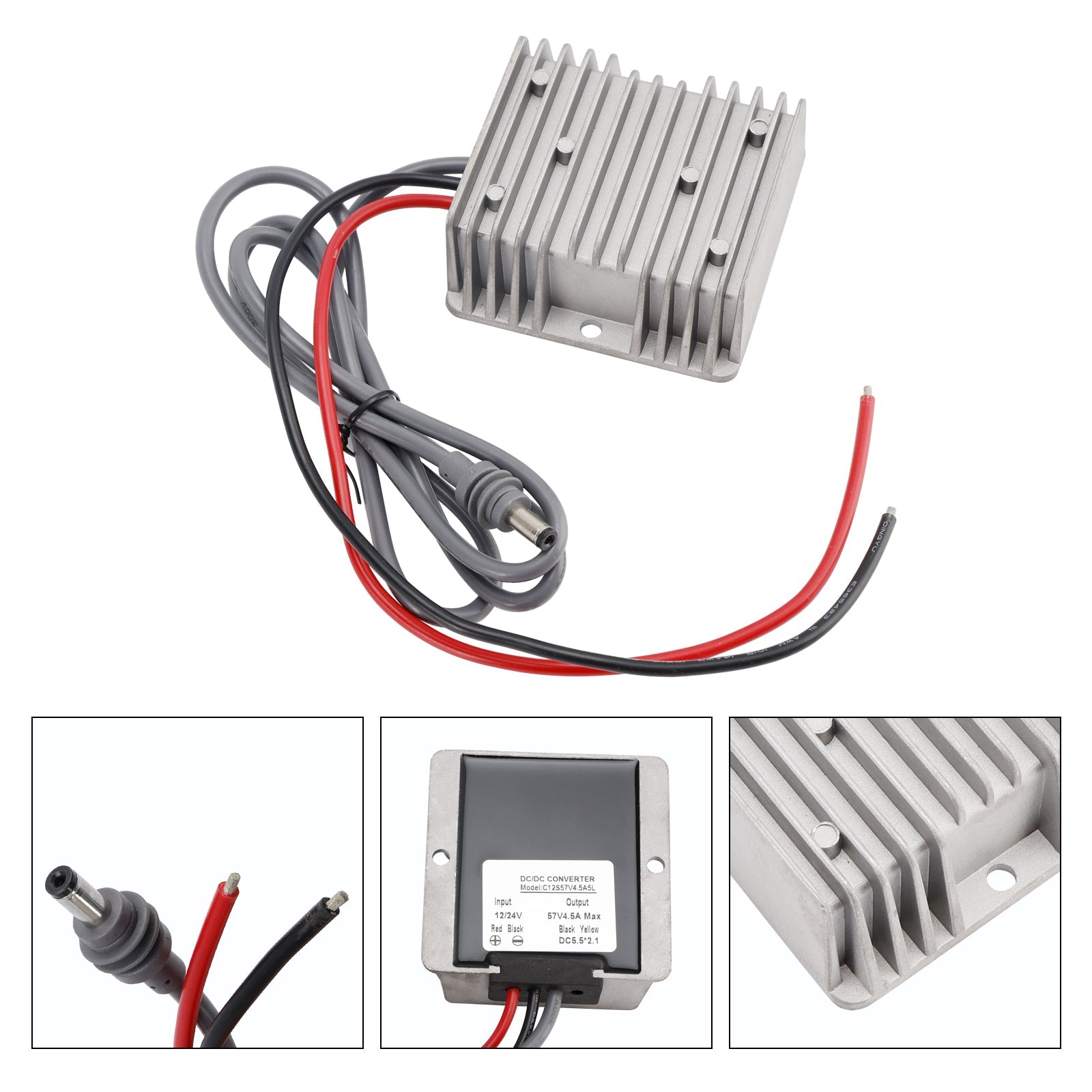 Mini adaptateur 12 V CC, convertisseur élévateur de tension 12 V/24 V vers 57 V, 4,5 A, 256 W, Smart Boost