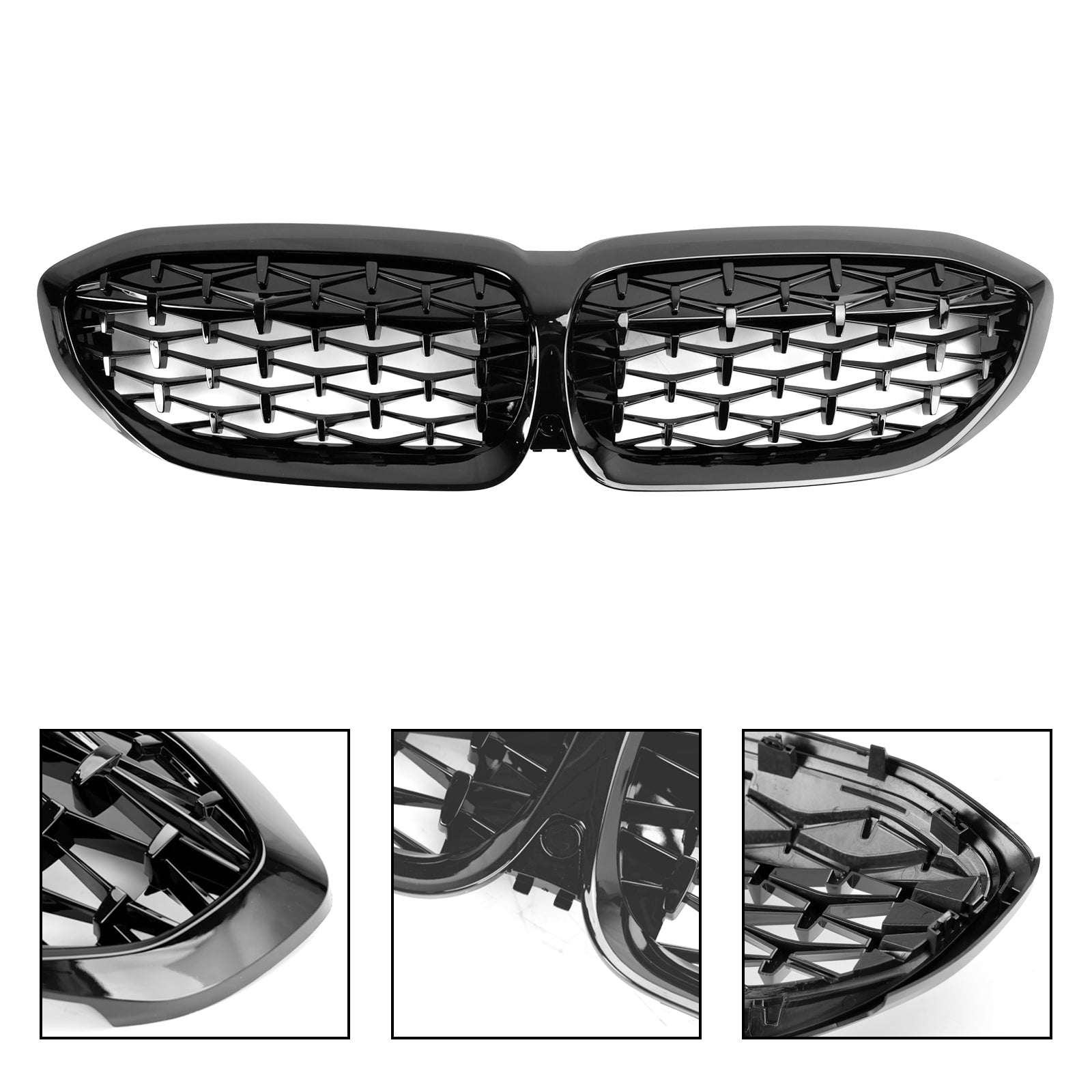 Diamond Black Kidney Grille Grill 51138072085 Pour BMW 3 Series G20 2019-2022