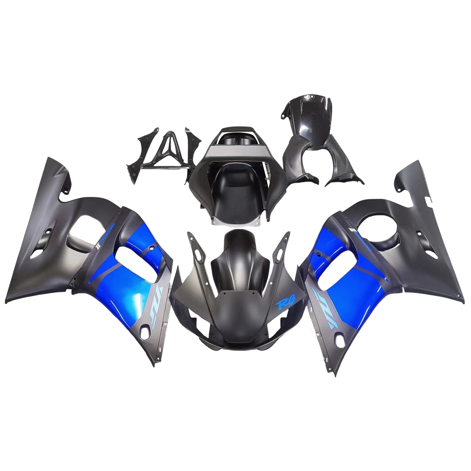 Kit de carénage par injection , carrosserie en plastique ABS Pour Yamaha YZF 600 R6 1998-2002