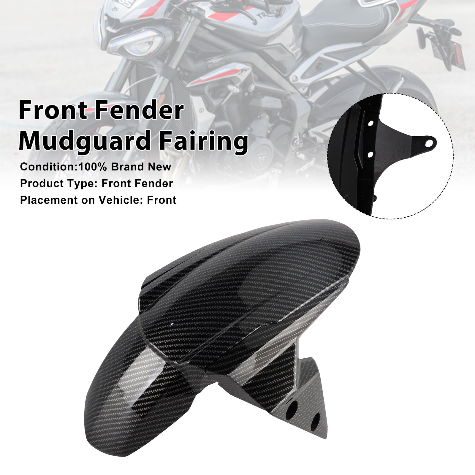 Garde-boue avant et carénage pour Street Triple 765 R RS (2020-2025)