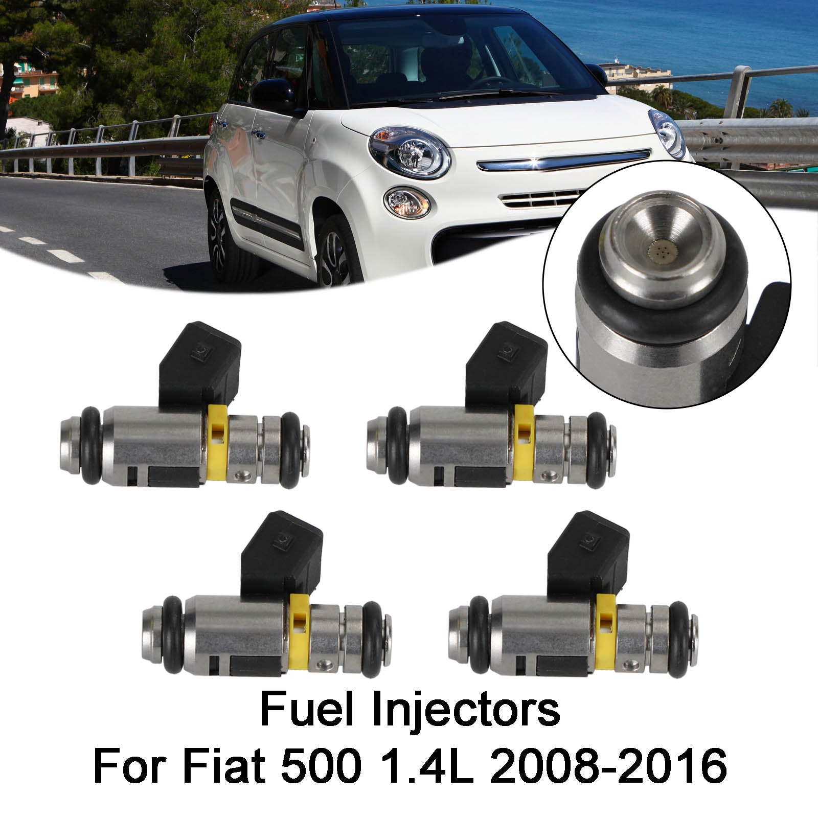 4PCS Fuel Injectors IWP160 pour Fiat Punto 500 Doblo Qubo pour Ford KA