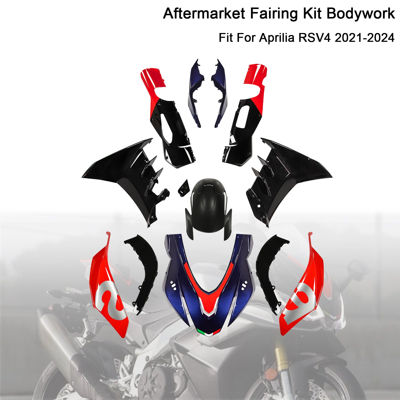 Kit de carénage en plastique ABS pour Aprilia RSV4 2021-2024