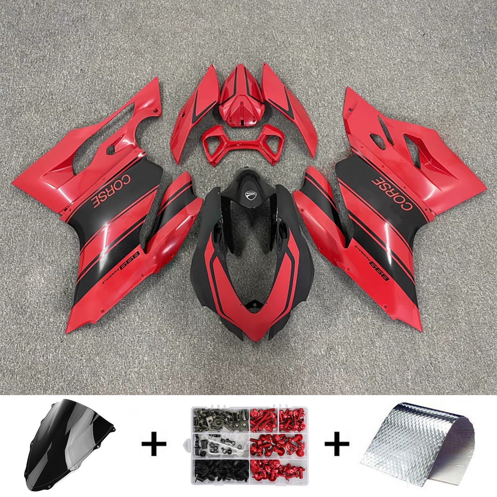 Kit de carénage d'injection Ducati 1299 2015-2020 Carrosserie Plastique ABS