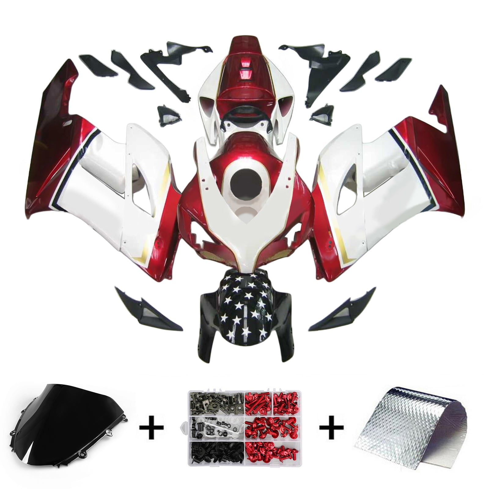 Kit de carenado de inyección, carrocería de plástico ABS para Honda CBR1000RR 2004-2005