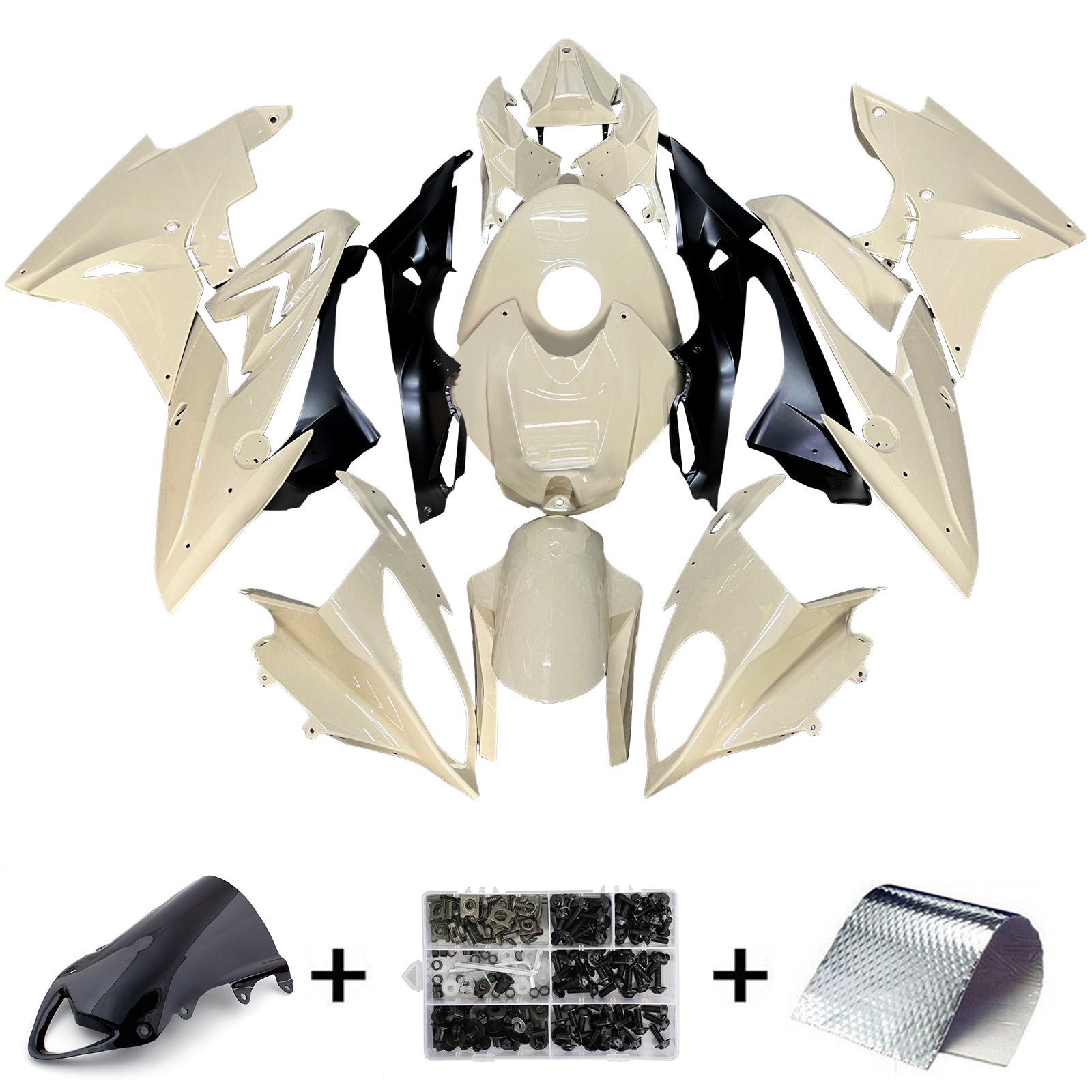 Kit de carénage d'injection pour BMW S1000RR 2009-2014 Carrosserie Plastique ABS