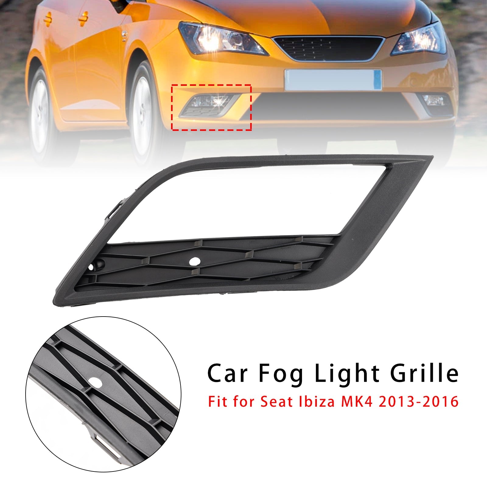 Fire Grille Fighter Right Side voor Seat Ibiza MK4 2013-2016 6J085366FF