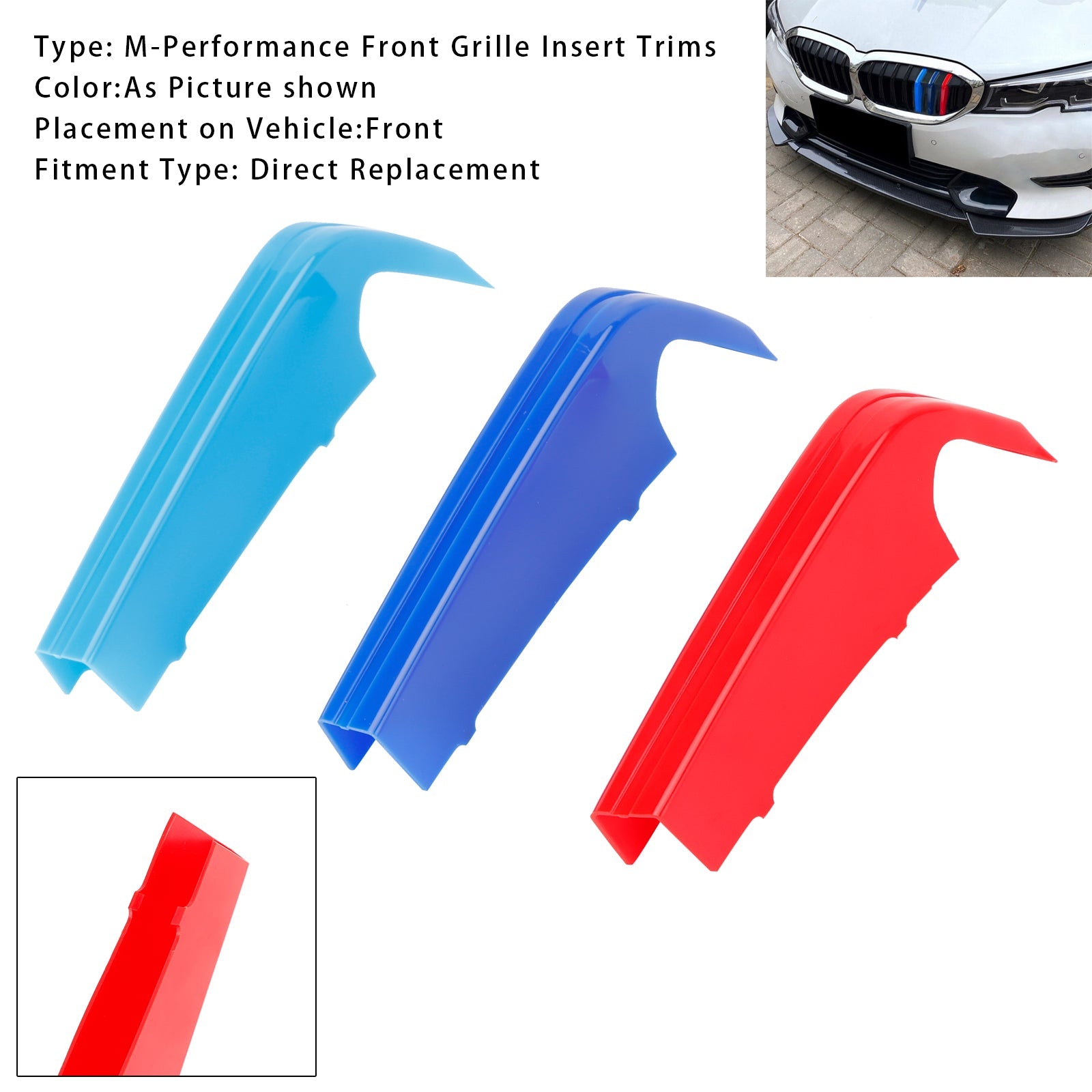 Tricolor Abs Front Grille voor BMW 3 G20 Series 2025