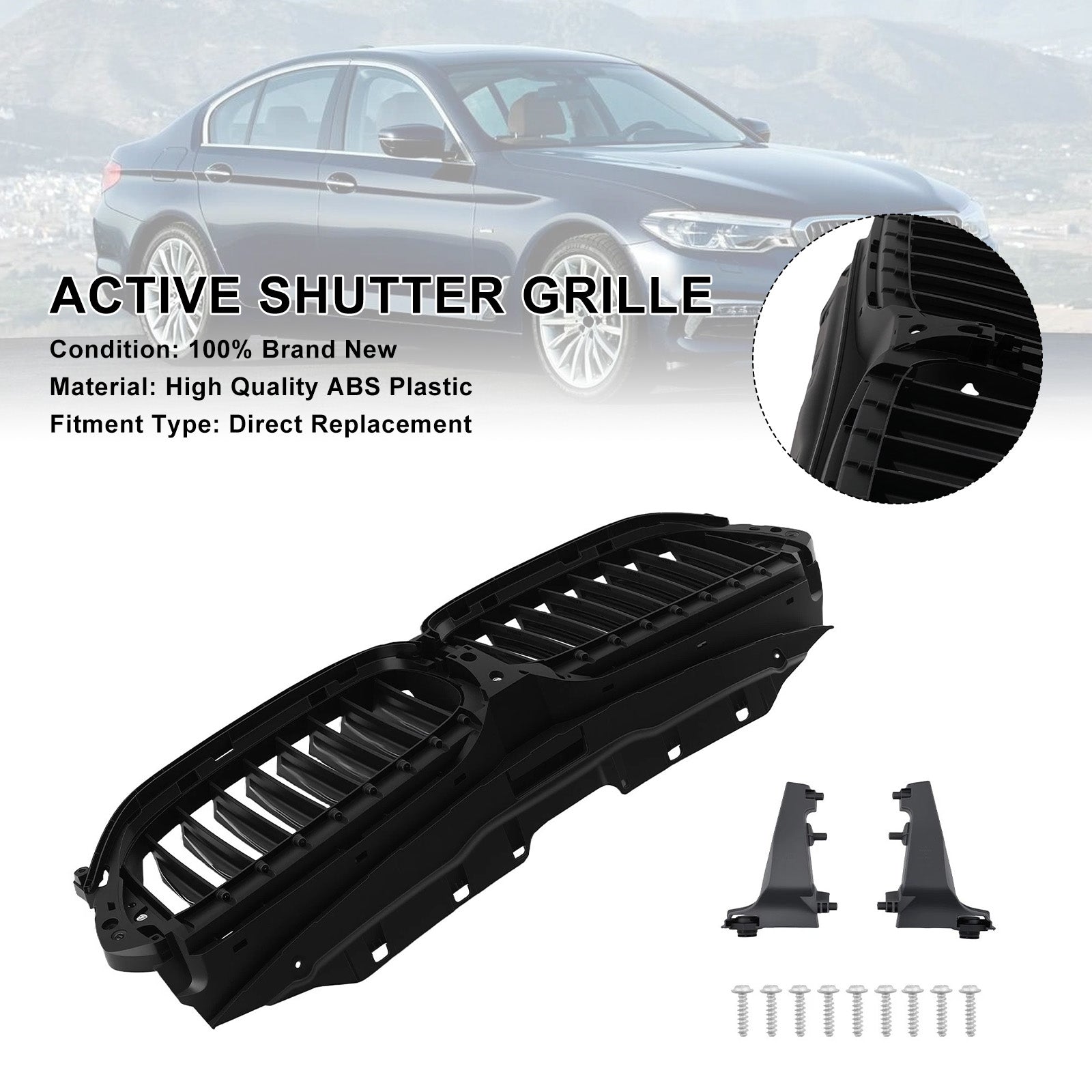 Actieve grilleklep voor BMW G30 G31 (2017-2020) - Onderdeelnummers :  51747497279 en 51137497281